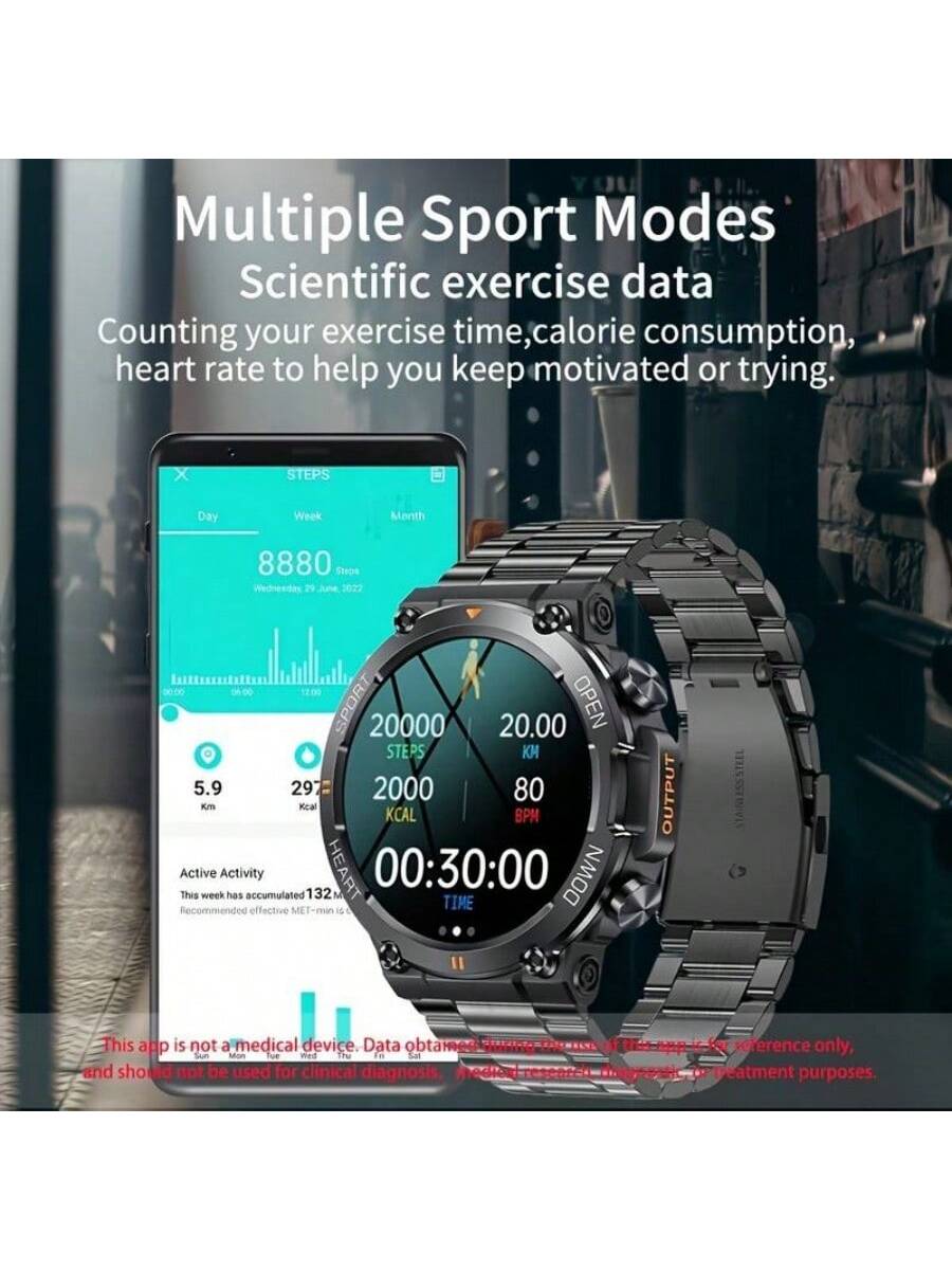 New 1.39" Wireless Call Smart Watch Men Sports Fitness Tracker Smartwatch For Android IOS 400mAh