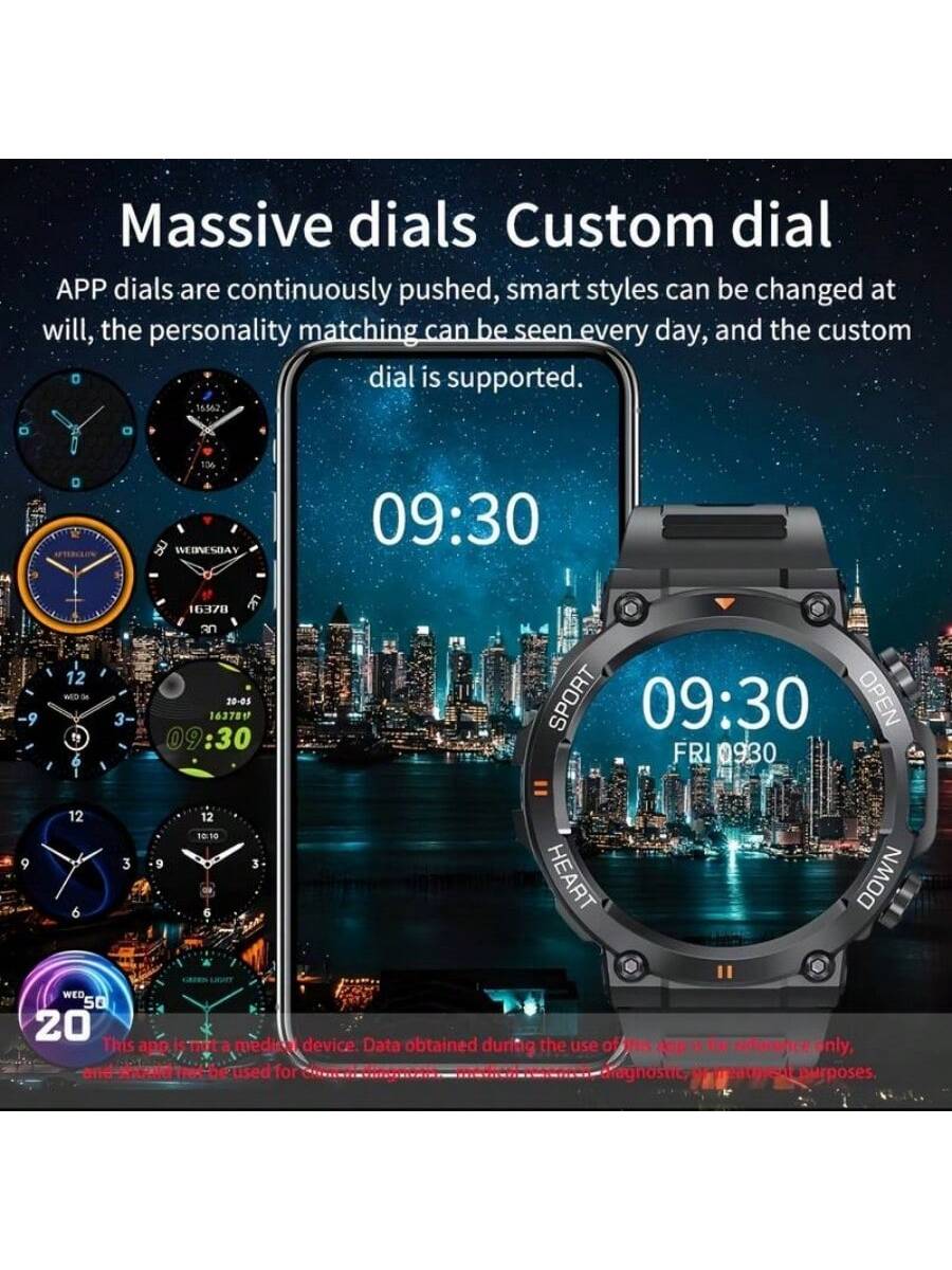 New 1.39" Wireless Call Smart Watch Men Sports Fitness Tracker Smartwatch For Android IOS 400mAh