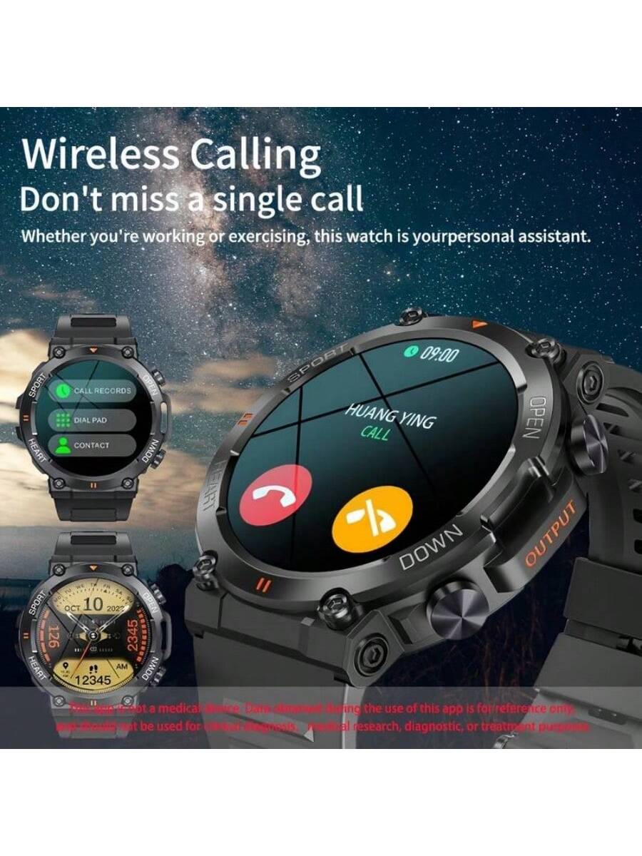 New 1.39" Wireless Call Smart Watch Men Sports Fitness Tracker Smartwatch For Android IOS 400mAh