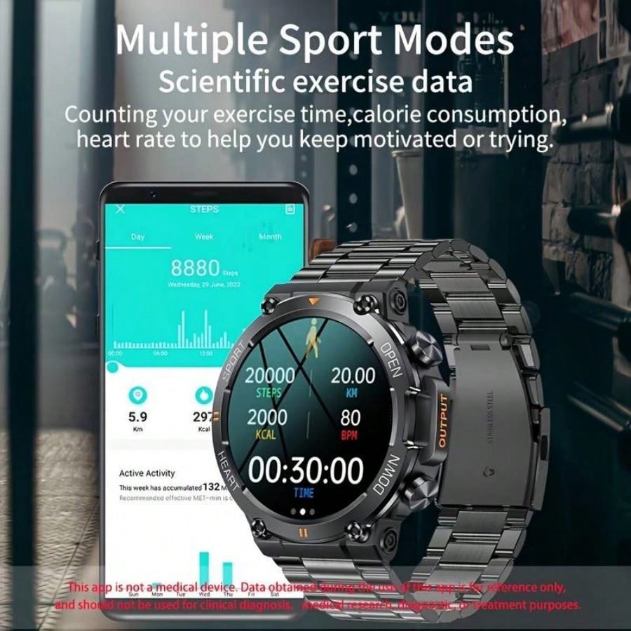 New 1.39" Wireless Call Smart Watch Men Sports Fitness Tracker Smartwatch For Android IOS 400mAh