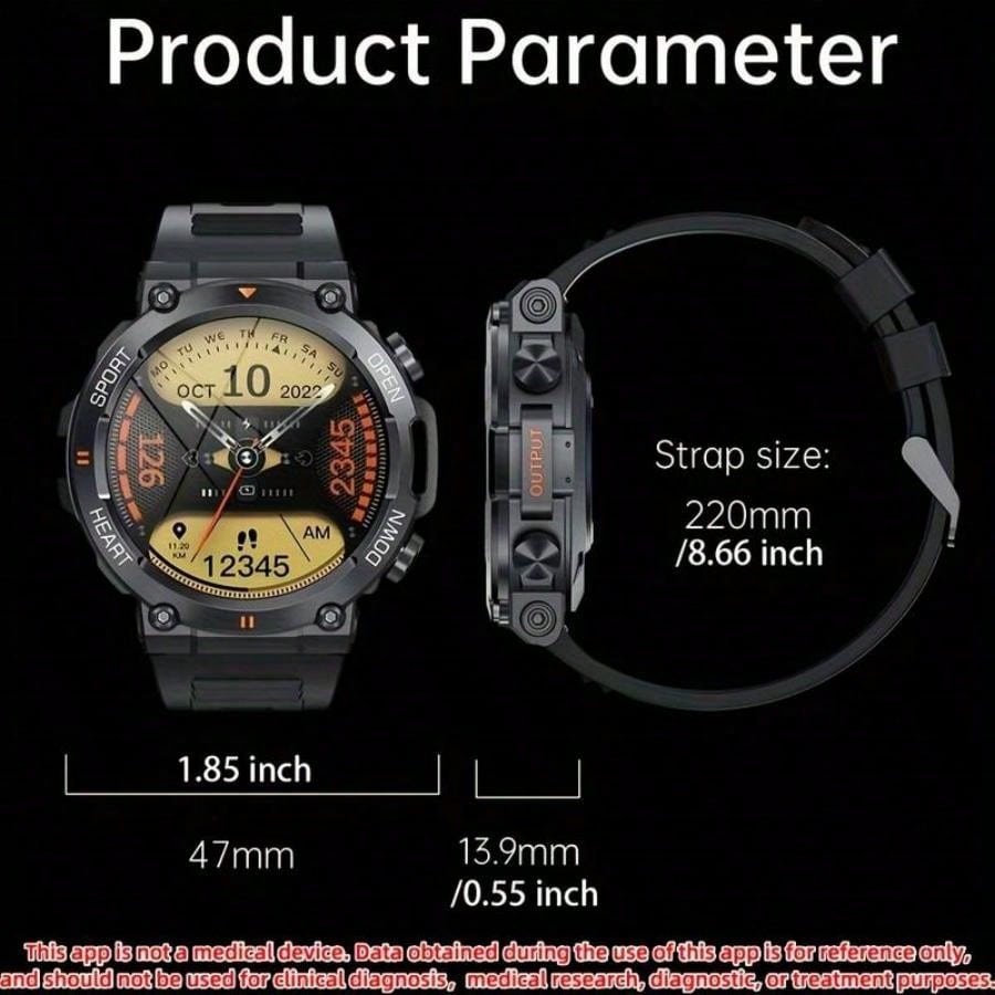 New 1.39" Wireless Call Smart Watch Men Sports Fitness Tracker Smartwatch For Android IOS 400mAh