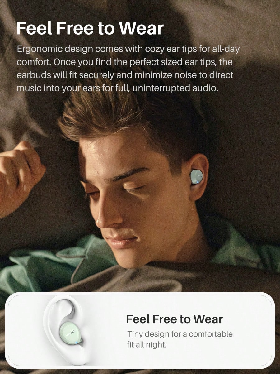 TOZO A1 Mini Wireless Earbuds Bluetooth 5.3 In Ear Light-Weight Headphones Built-In Microphone, IPX5 Waterproof, Immersive Premium Sound Long Distance Connection Headset With Charging Case.Best Christmas And Halloween Gifts For Family/Friends/Couples