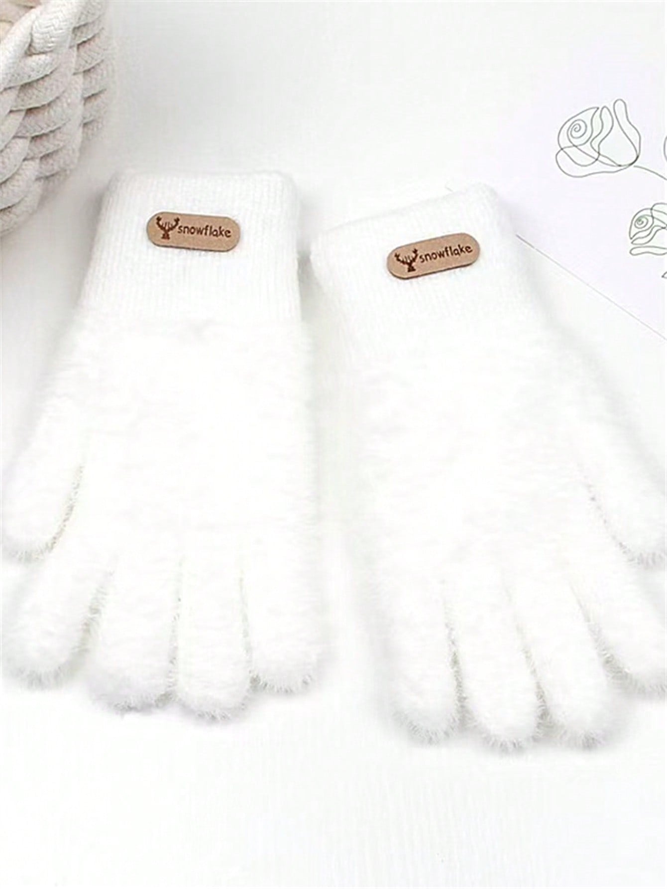 Candy-Colored Knitted Warm Gloves For Women, Thermal Lined, Touch Screen Fingers, Winter Cold-Proof