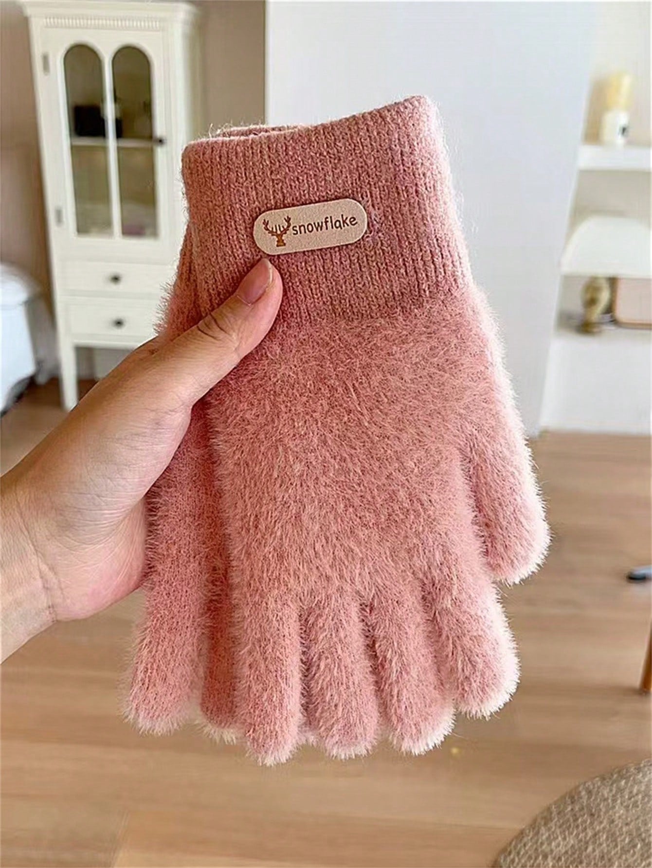 Candy-Colored Knitted Warm Gloves For Women, Thermal Lined, Touch Screen Fingers, Winter Cold-Proof