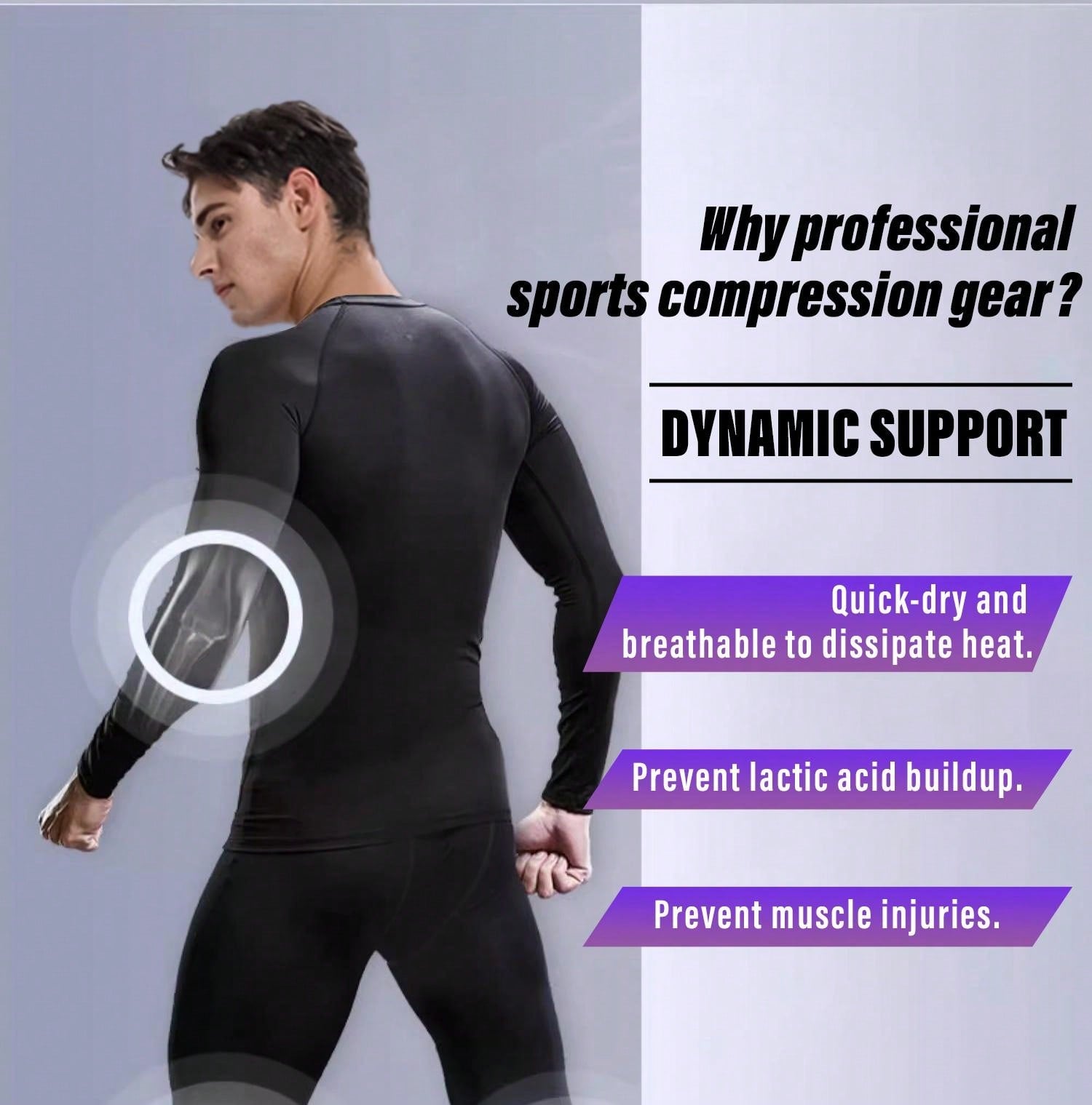 (2-Piece Set) Sports Set, Boyfriend Style Men's Gym Clothes, Fast Drying, High Elasticity, Tight Fitting Running EquipBoyfriend Style Ment, Autumn And Winter Basketball Morning Running Training Clothes