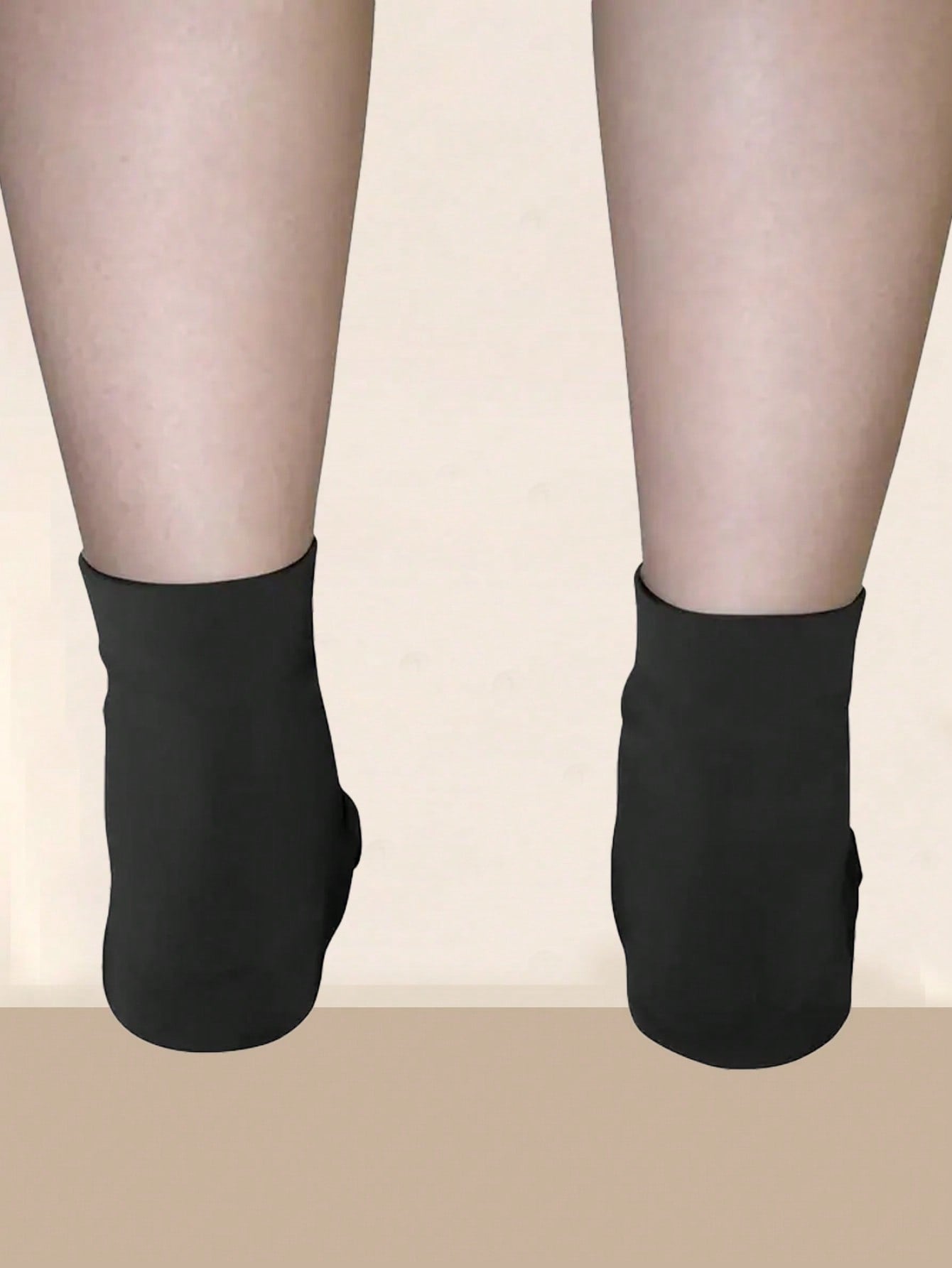 1Pair Of Unisex Elastic Compression Open-Toe Heel Socks, Comfy