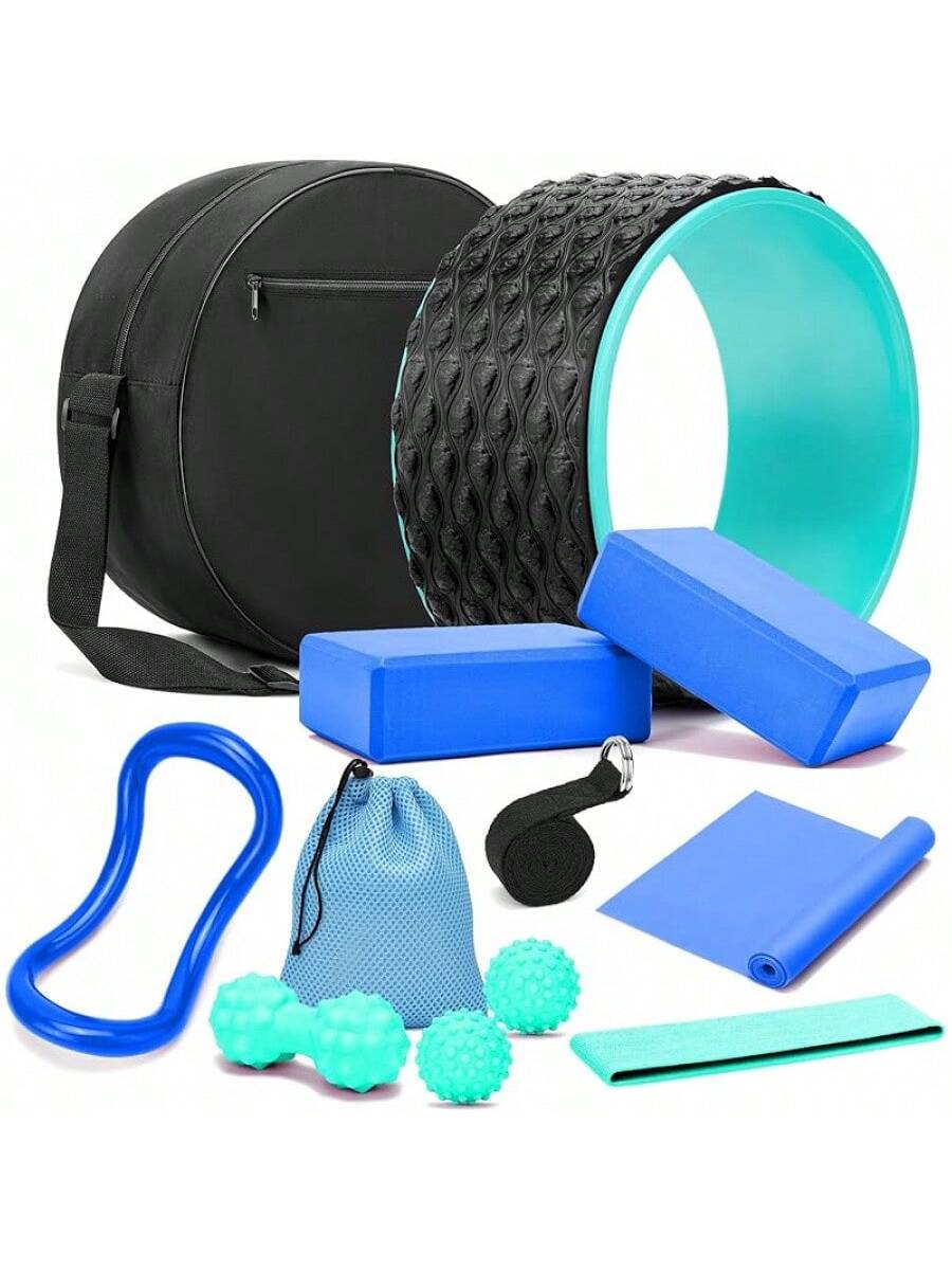 Yoga Wheel 12 In 1 Set With Back Roller For Pain Relief