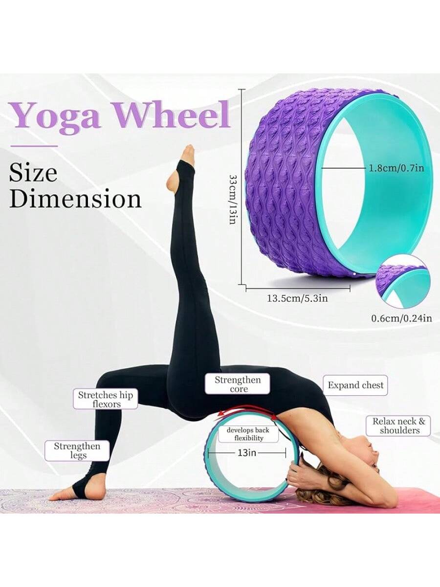 Yoga Wheel 12 In 1 Set With Back Roller For Pain Relief