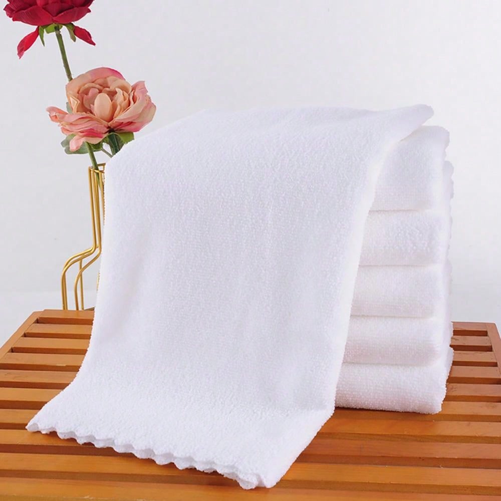 1 Pack Simple White Face Towel, Face Towel, Hotel Towel, Soft Absorbent Towel, Bathroom Supplies, Suitable For Business Hotel Use, Home Use
