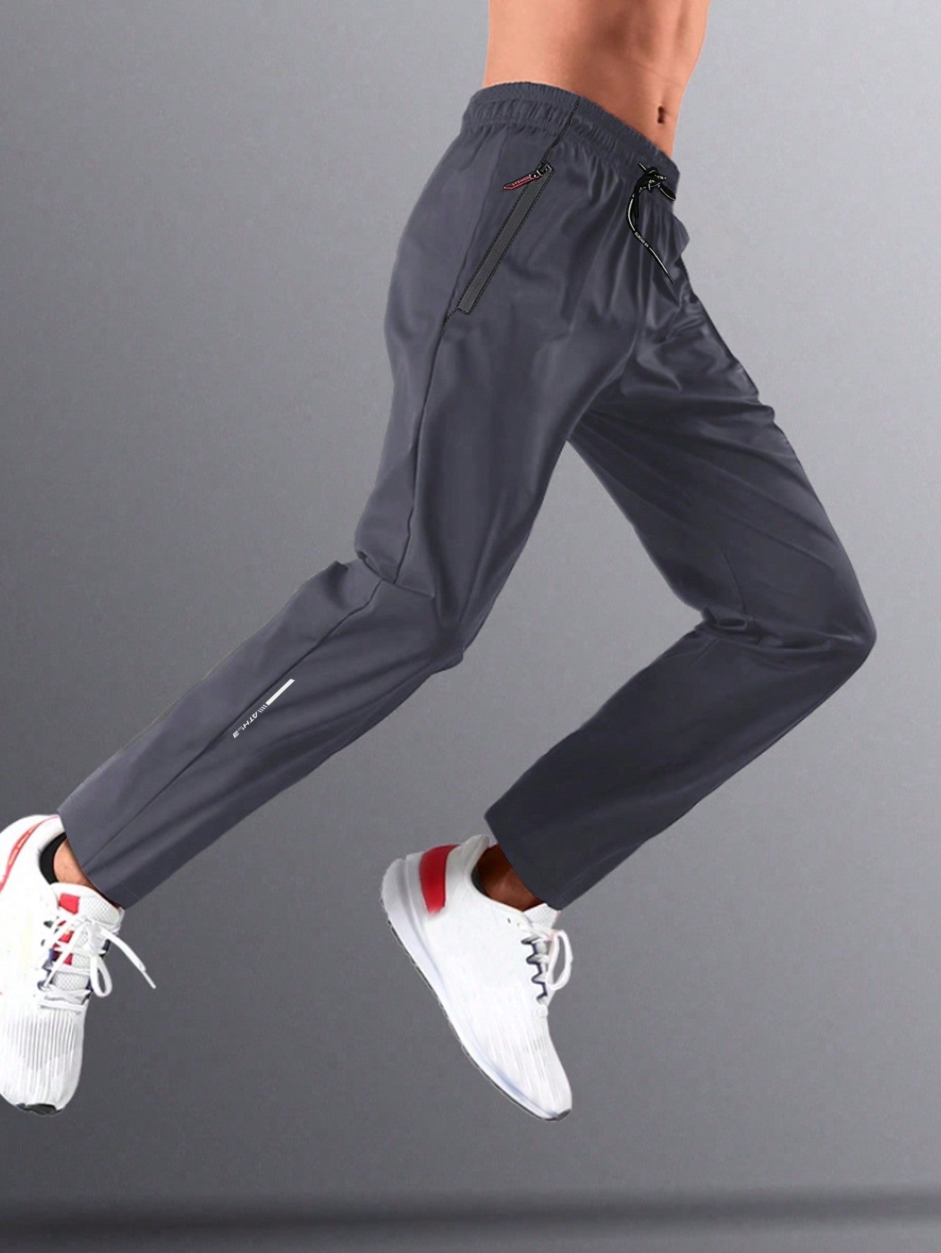 Boyfriend Style Men's Athletic Slim Fit Lightweight Breathable Drawstring Ankle Pants, Summer Casual Joggers