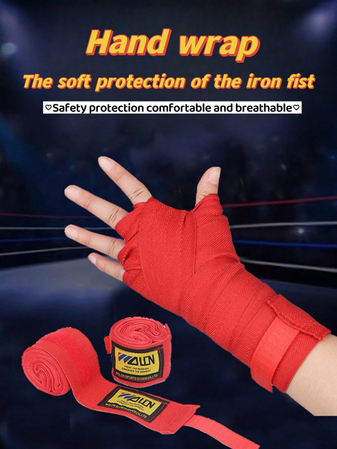 2pcs Boxing Wraps, Breathable Martial Arts Hand Wraps For Fitness, Muay Thai, MMA