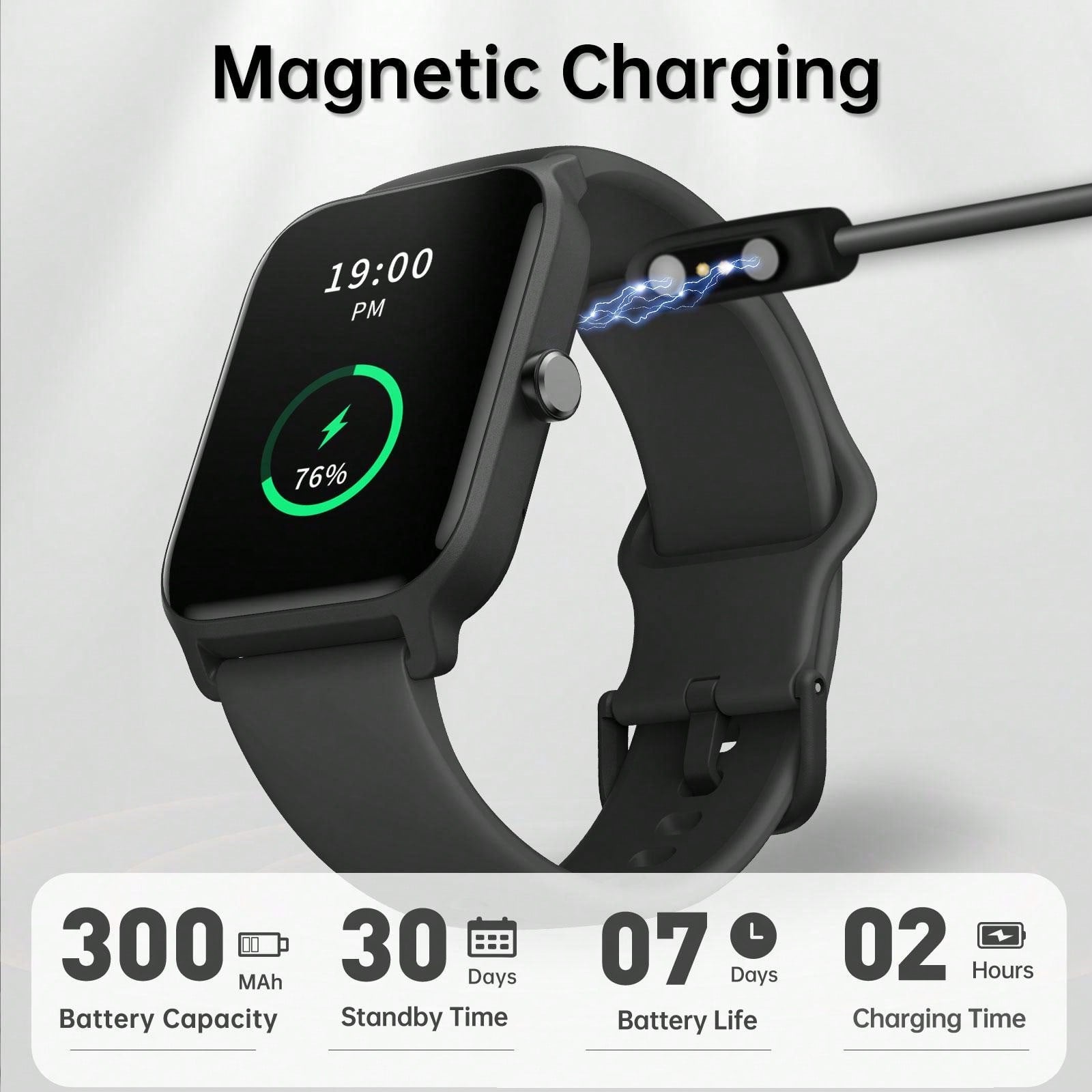 Faweio Smart Watch For Men Women, Answer Make Call, Alexa Built-In, 1.8" Touch Screen Fitness Tracker For Iphone Android With 100 Sport Modes,Sleep Monitor, IP68 Waterproof Watch