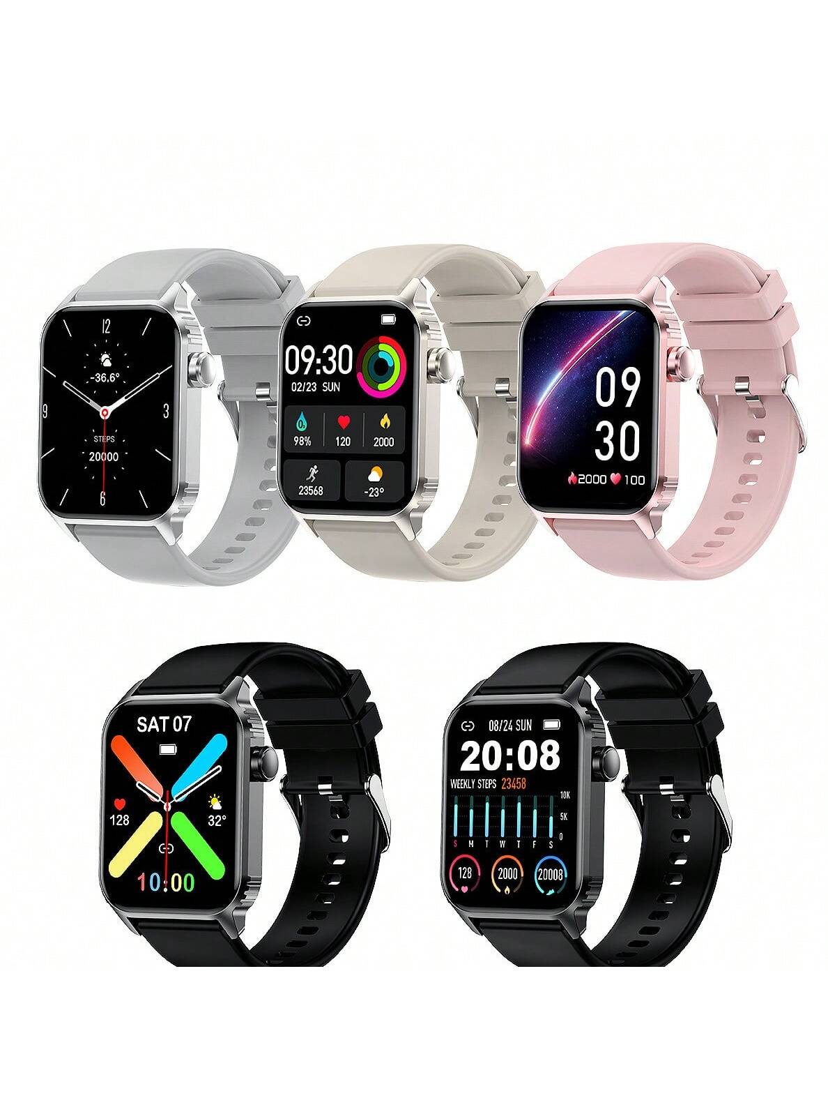Nerunsa P66 Smart Watch Answer/Make Calls, 1.85" Smart Watches For Women And Men, Fitness Watch SpO2/Heart Rate/Sleep Monitor, 112 Sport Modes, Calorie/Step Counter, IP7 Waterproof Fitness Tracker For Android IOS