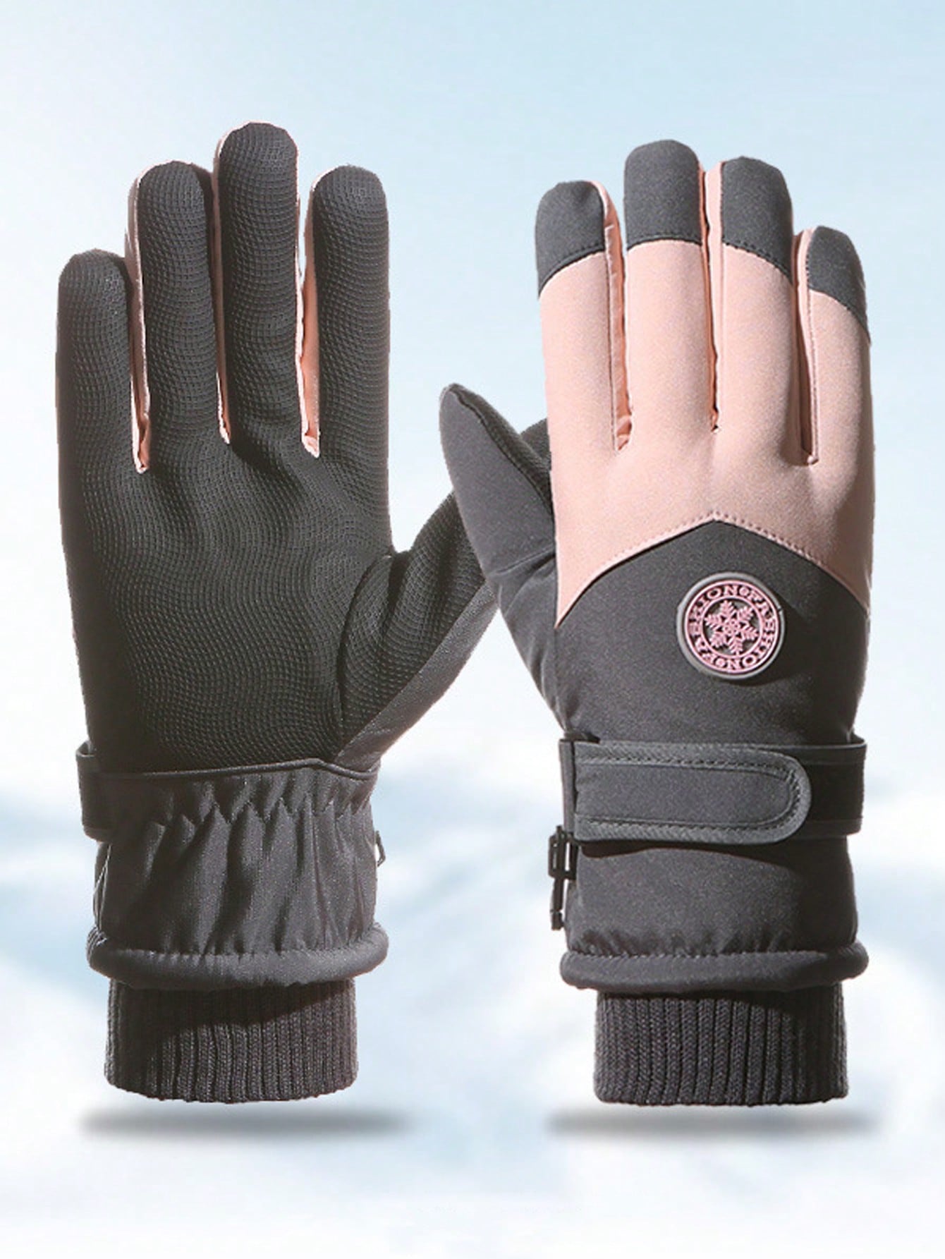 1 Pair Winter Ski Gloves, Touchscreen, Waterproof, Warm