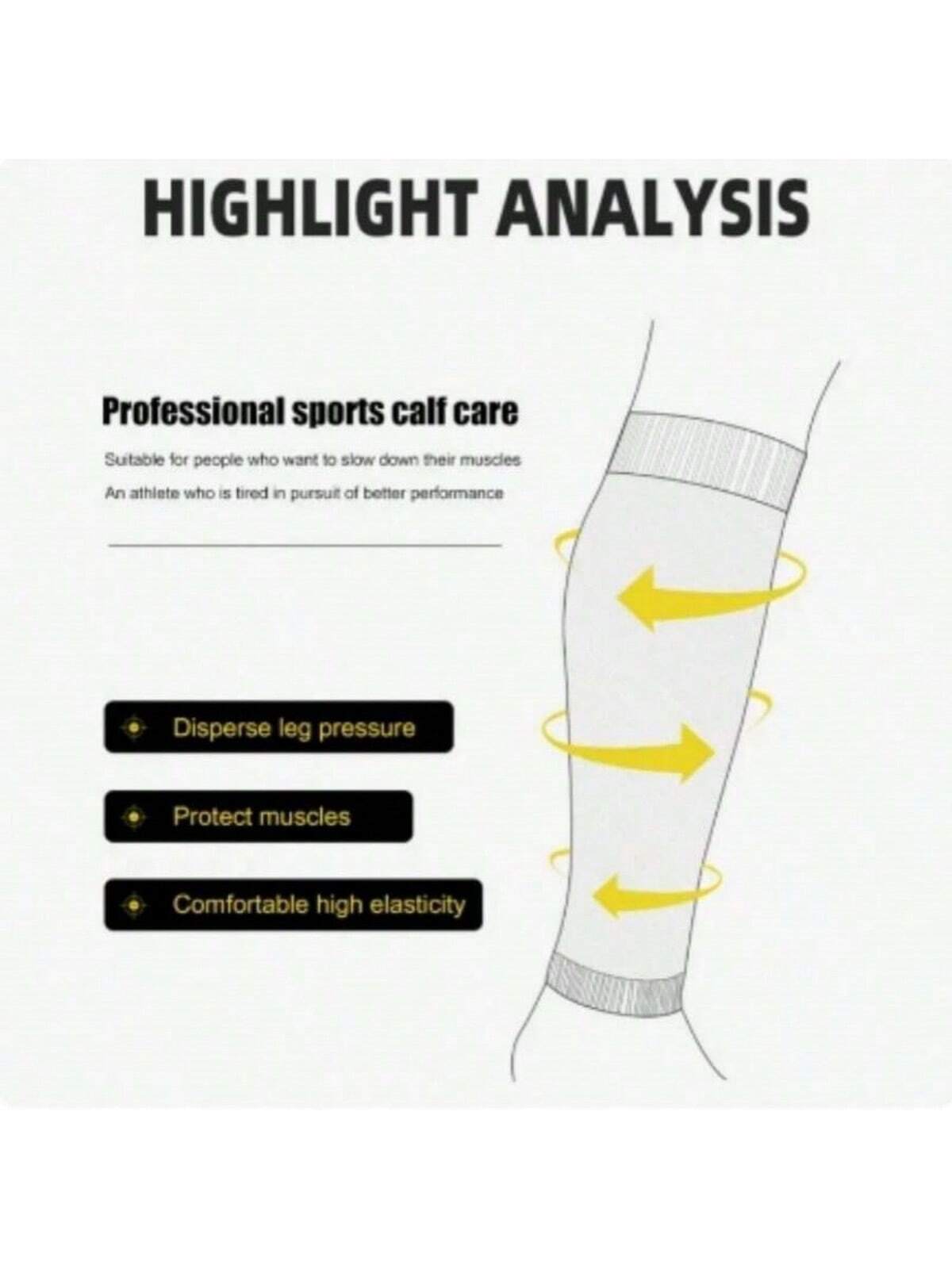 1 Pair Sports Calf Sleeves, Compression Leg Warmers, Professional Running