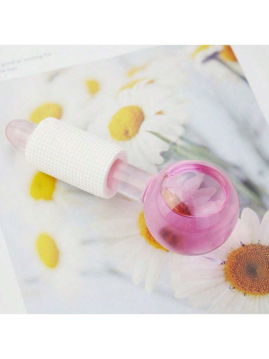 1pc Beauty Ice Wave Ball Vibration Facial Massager