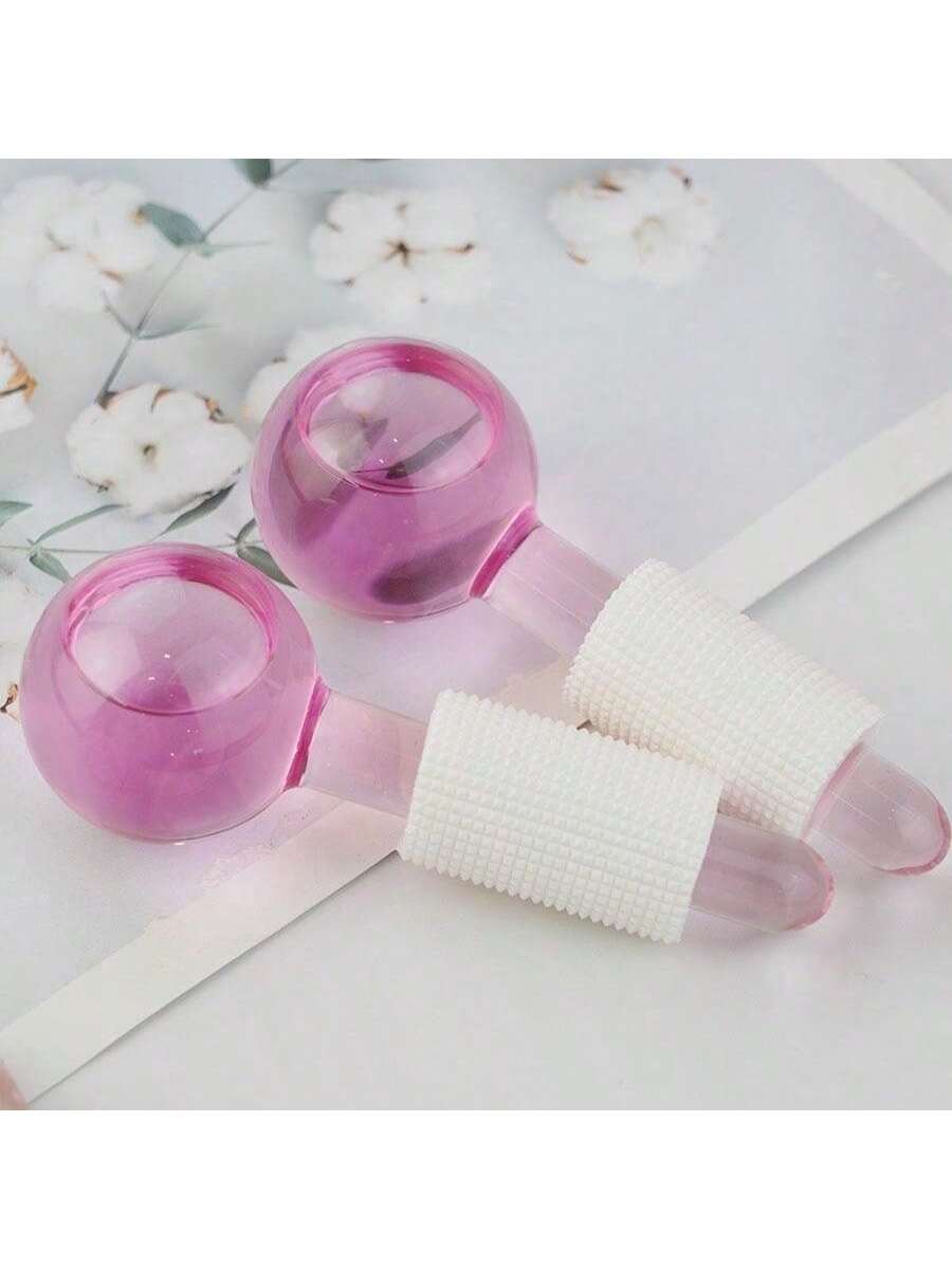 1pc Beauty Ice Wave Ball Vibration Facial Massager