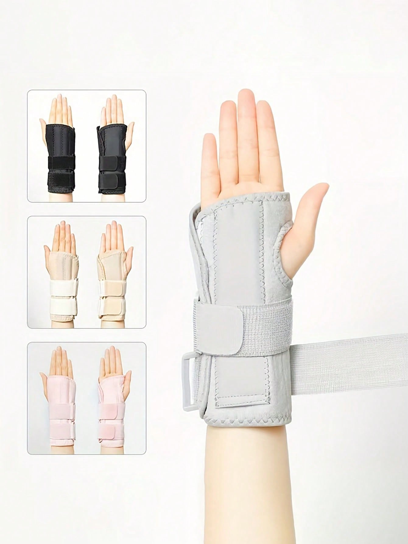 1pc Adjustable Sports Wristbands With Detachable Steel Support - Hook-And-Loop Fastener Closure, Hand Wash Only