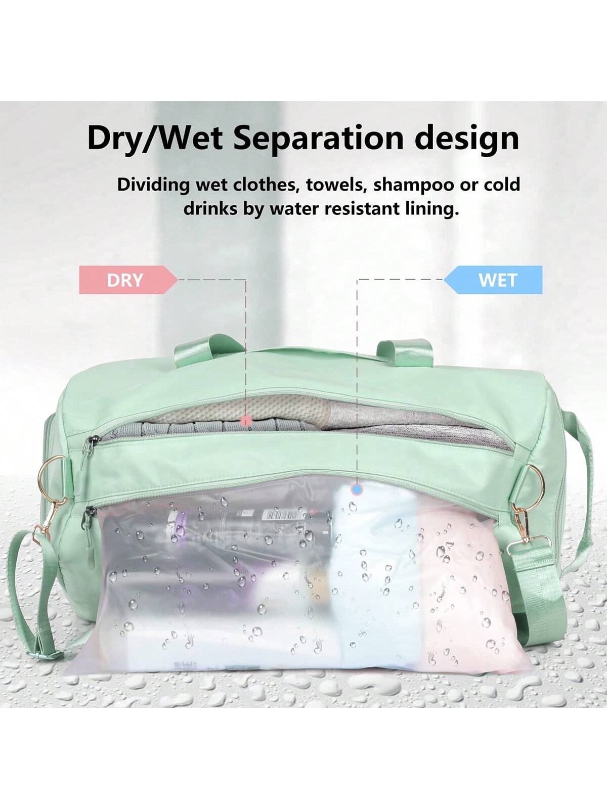 1pc Women Sports Gym Bag, Wet