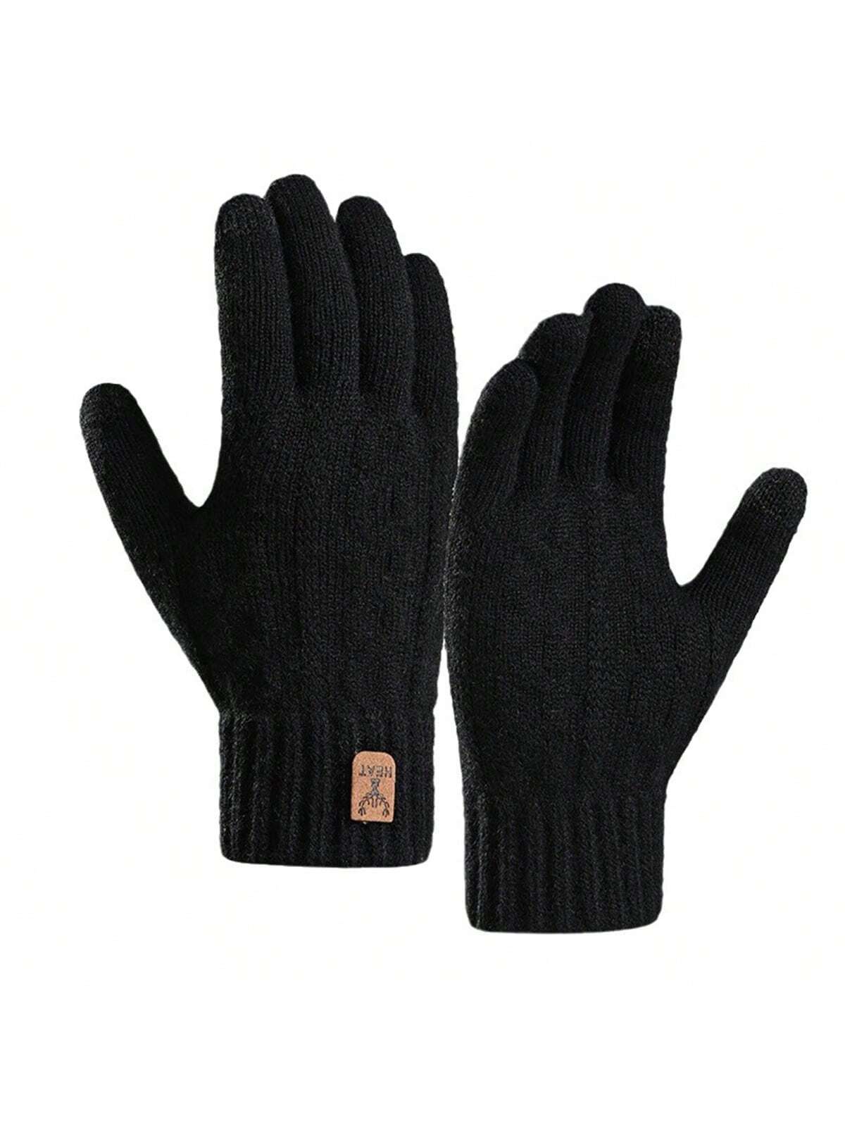 Warm Thermal Lined Knitted Gloves, Windproof, Cold-Proof, Fashion Commuter Gloves For Men, Autumn/Winter
