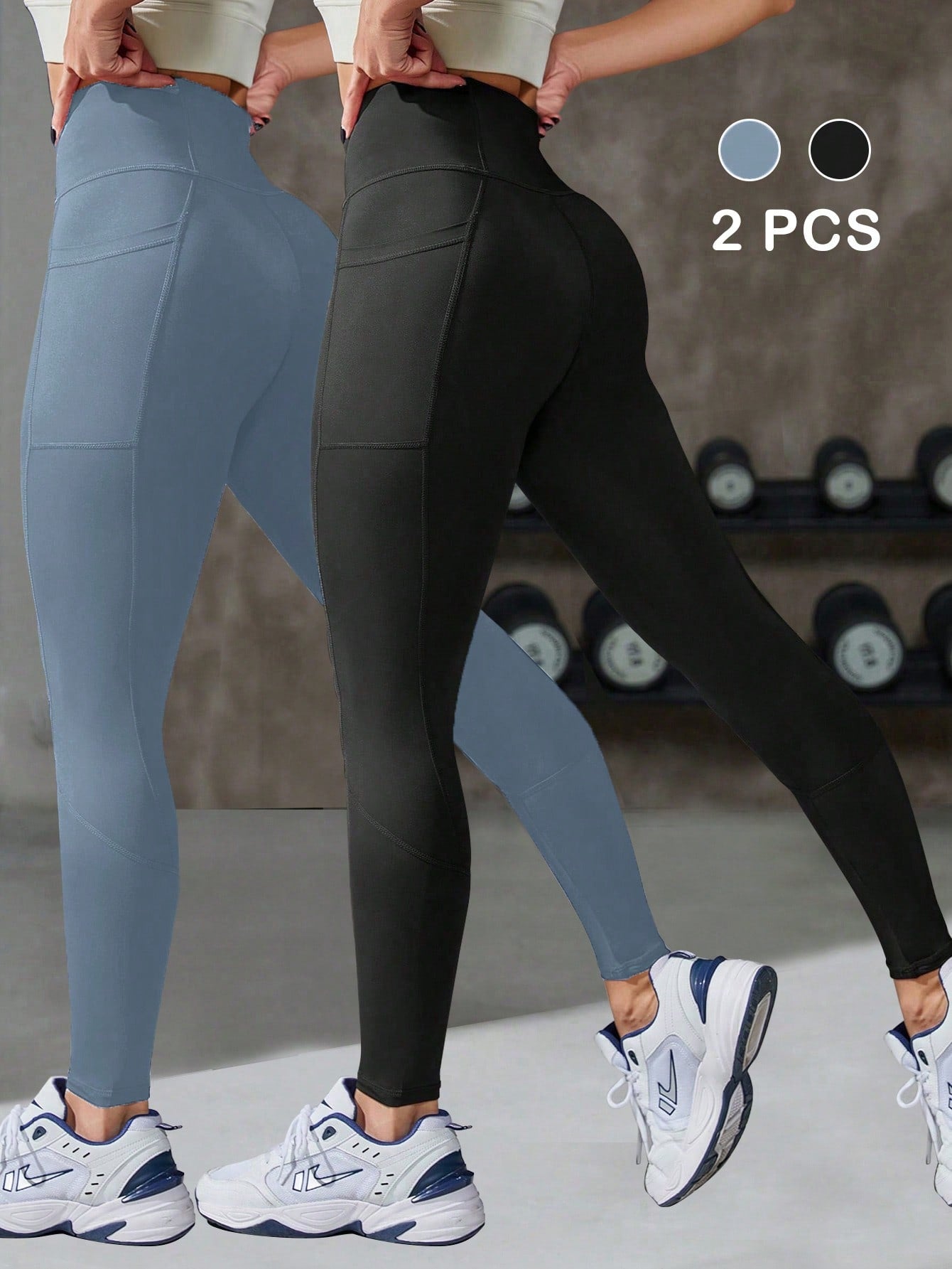 SHEIN Women Solid Color Daily Casual Sports Leggings