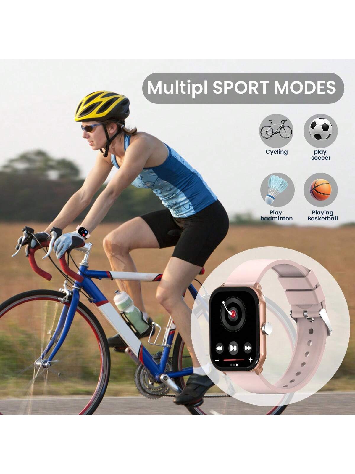 SIMSONLAB 2024 NEW Smart Watch For Women, 2.01 Inch HD Display Screen Smart Watch Support Call Function (Answer/Reject), Combination Lock, SOS, Voice Assistant, Game, Fitness Tracker With 50 Sports Modes, Sporty Smart Watch Compatible With IPhone