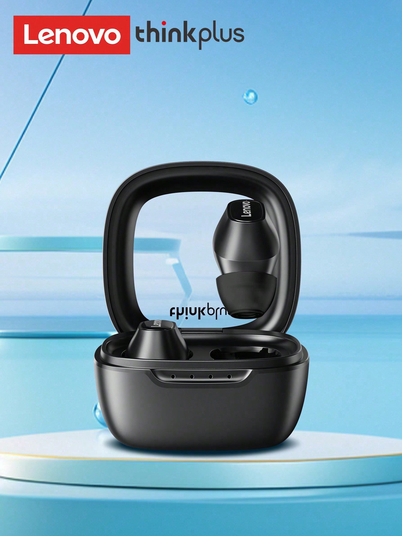Lenovo XT62 Bluetooth Earphones, Half-In-Ear Style, High Definition Stereo Surround Sound Quality, Music