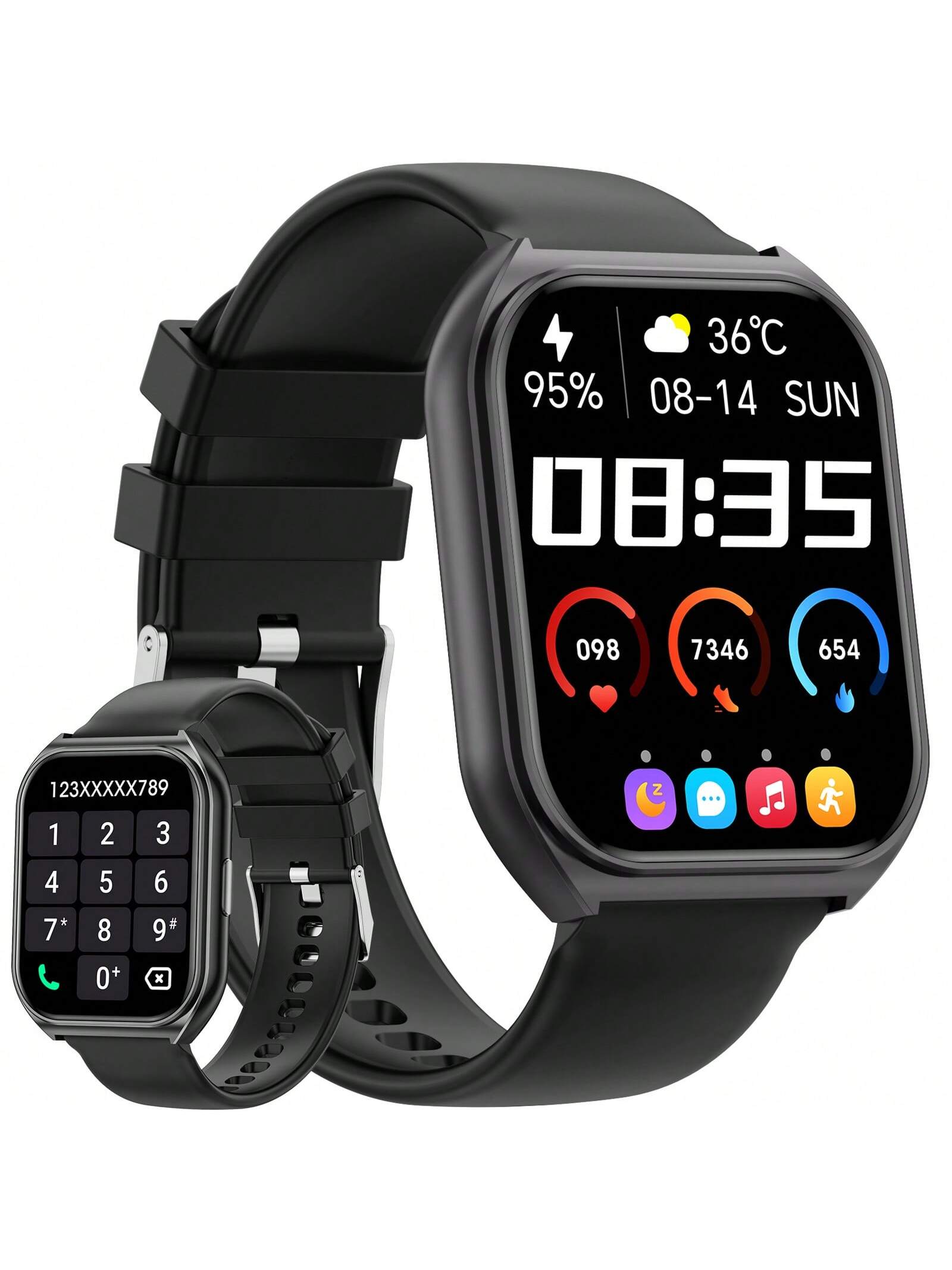Smart Watch, 1.83 Inch HD Smartwatches For Men Women, (Answer/Make Calls), Fitness Tracker With 24 Sport Modes, Health Monitor Fitness Watch Calorie/Sleep Monitor Smartwatch For Android IOS