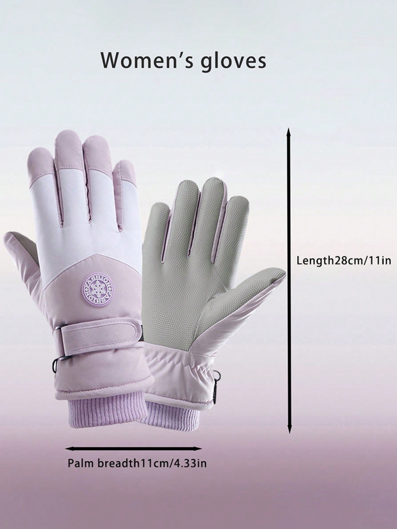 1 Pair Winter Ski Gloves, Touchscreen, Waterproof, Warm