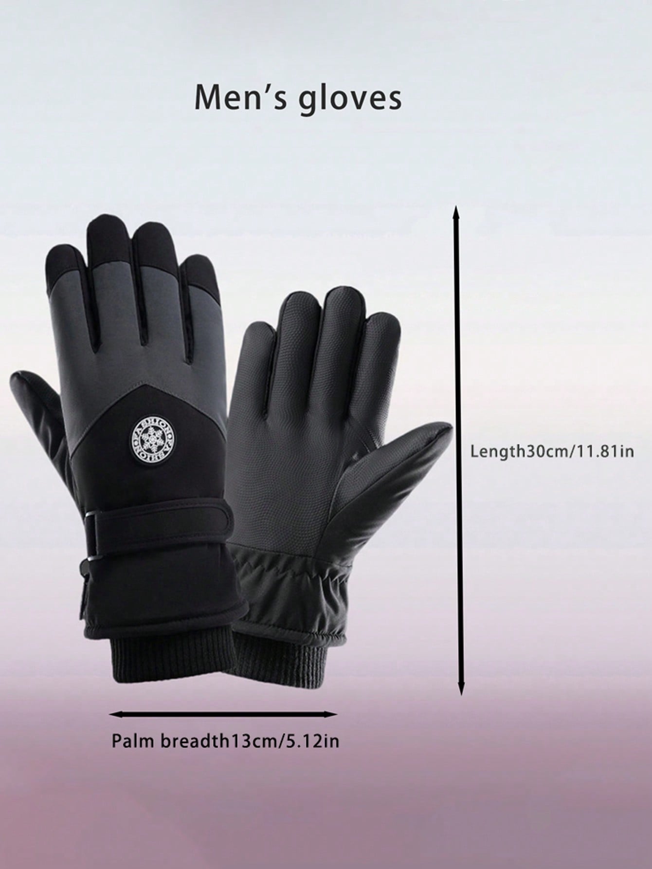 1 Pair Winter Ski Gloves, Touchscreen, Waterproof, Warm