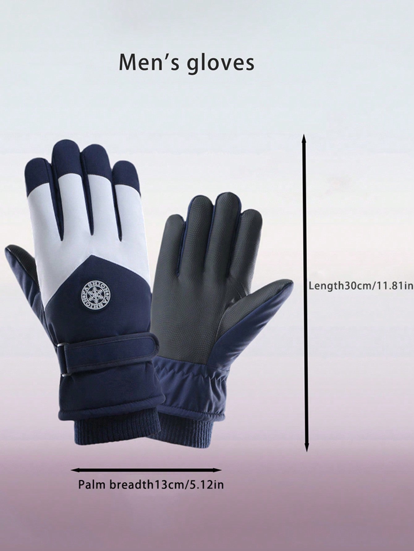 1 Pair Winter Ski Gloves, Touchscreen, Waterproof, Warm