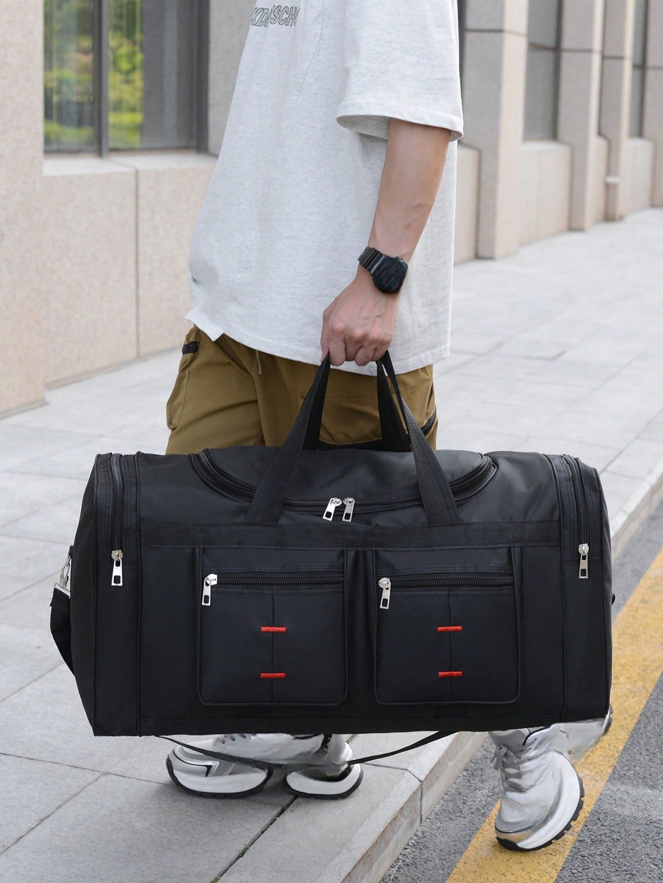 New Fashion Versatile Tote Bag, Casual Chic Niche Simple Lightweight Large Capacity Sports Gym Yoga Bag With Multiple Pockets, One Shoulder Handbag, Water-Resistant And Durable For Commute, Travel, Weekender