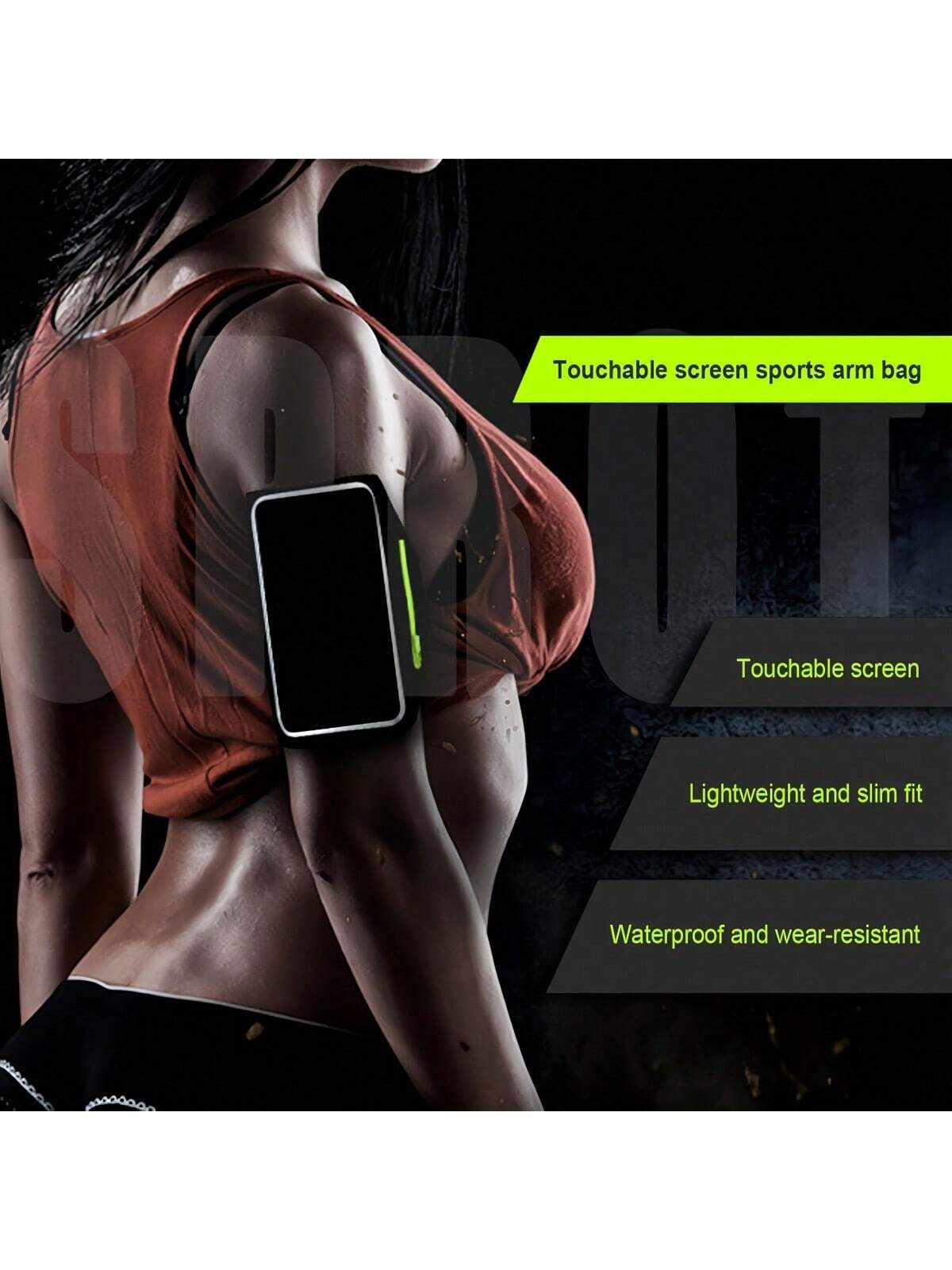 1 Pc Outdoor Sports Arm Sleeve Bag, Portable Arm Bag With Zipper Pocket, Suitable For Walking, Fitness, Workout, Cycling