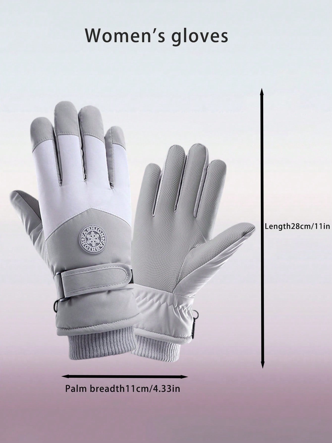 1 Pair Winter Ski Gloves, Touchscreen, Waterproof, Warm