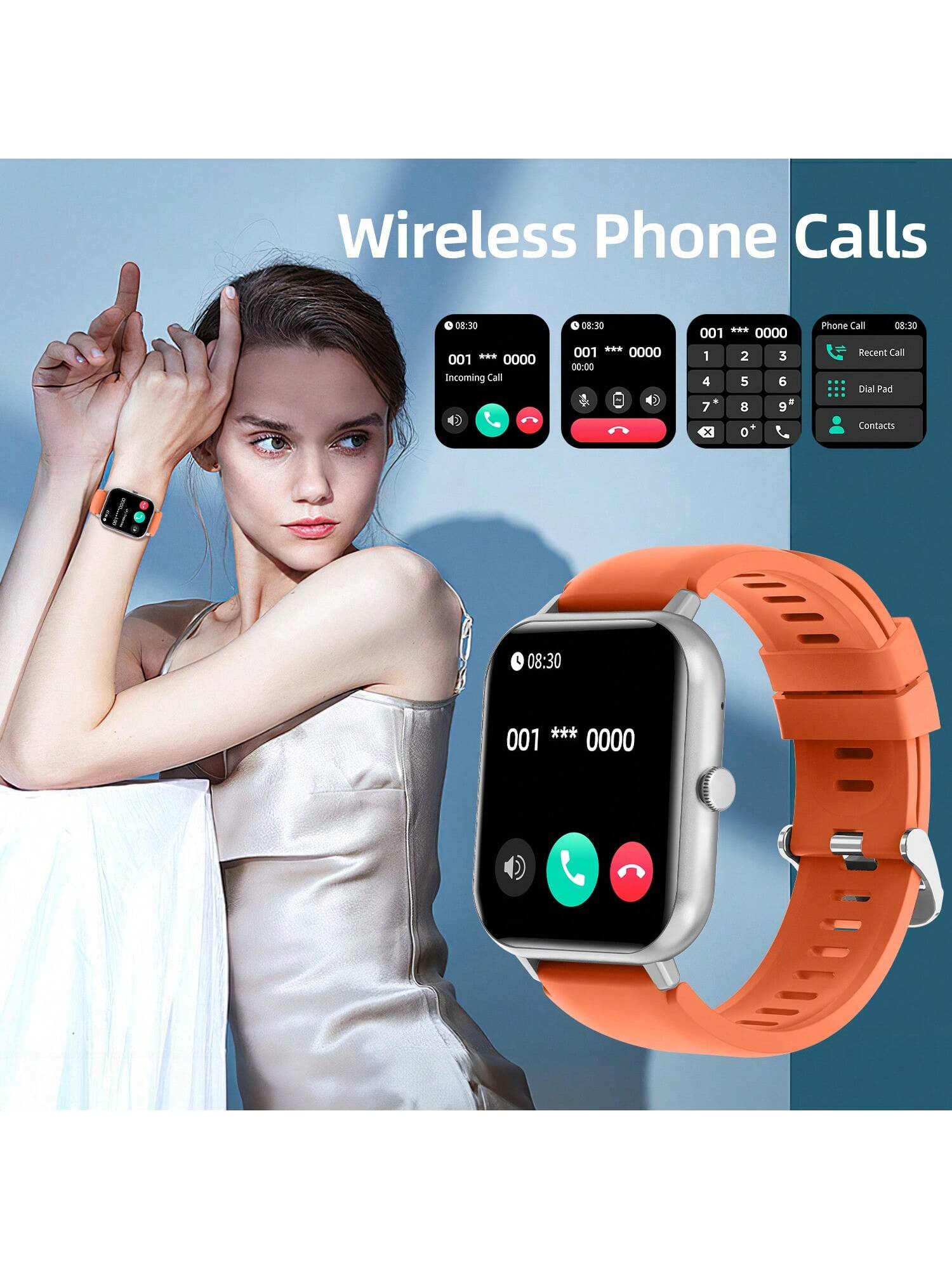 LIFEBEE LIFEBEE Smart Watch For Women Men, 1.83 Inch Wireless Calling Smart Watch (Answer/Make Call), Activity Tracker, 100 Sport Modes, Pedometer, Message Alerts, Custom Watch Faces, Step Watch, Sport Fitness Tracker Watch