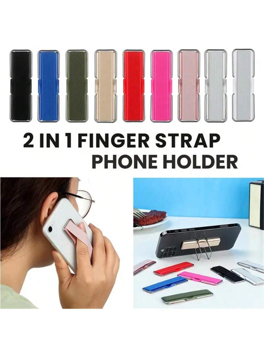 SONH Universal Elastic Wrist Strap With Phone Holder, Finger Grip Stand For Smartphones, IPhones, Tablets