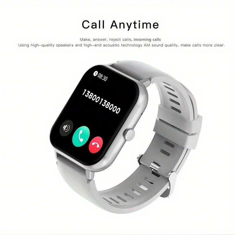 LIFEBEE LIFEBEE Smart Watch For Women Men, 1.83 Inch Wireless Calling Smart Watch (Answer/Make Call), Activity Tracker, 100 Sport Modes, Pedometer, Message Alerts, Custom Watch Faces, Step Watch, Sport Fitness Tracker Watch