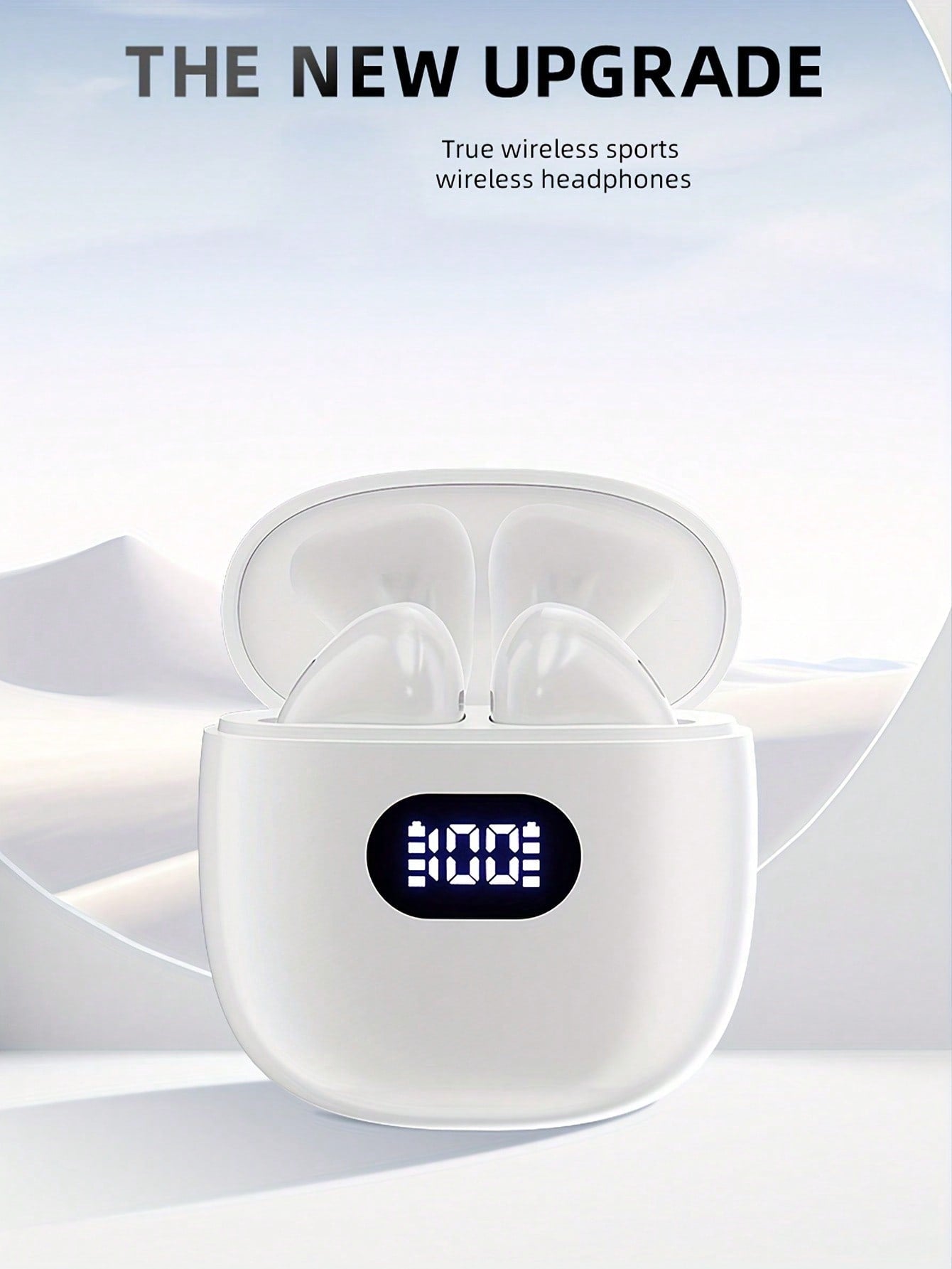 True Wireless Earbuds With LCD Display - Comfortable Semi-In-Ear Design, HiFi Sound Quality And 9D Surround, Suitable For Calling, Touch Control, Wireless Connection, Ideal Compatible With Apple/Android/ Devices