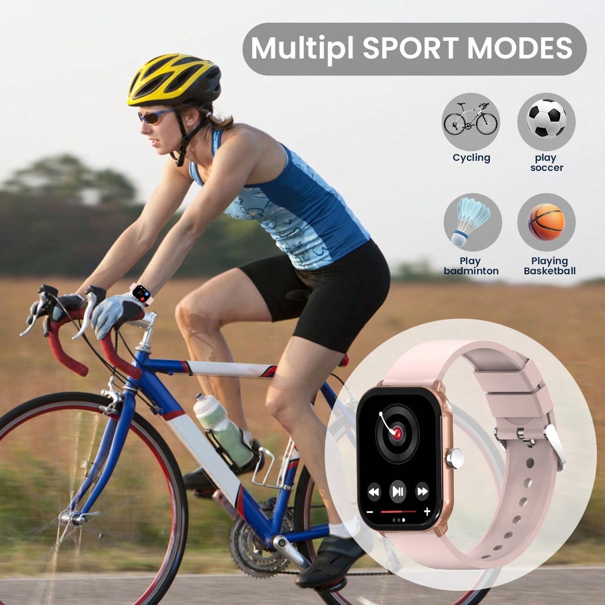 SIMSONLAB 2024 NEW Smart Watch For Women, 2.01 Inch HD Display Screen Smart Watch Support Call Function (Answer/Reject), Combination Lock, SOS, Voice Assistant, Game, Fitness Tracker With 50 Sports Modes, Sporty Smart Watch Compatible With IPhone