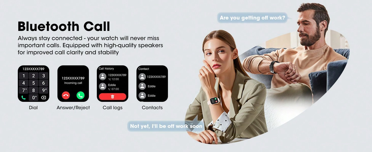 Smart Watch, 1.83 Inch HD Smartwatches For Men Women, (Answer/Make Calls), Fitness Tracker With 24 Sport Modes, Health Monitor Fitness Watch Calorie/Sleep Monitor Smartwatch For Android IOS