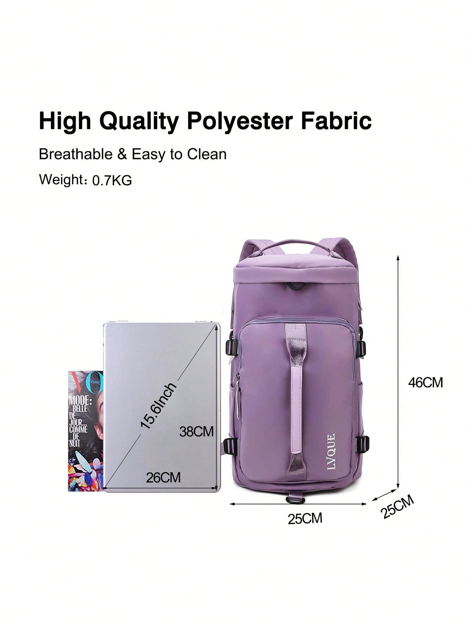Unisex Sports Bag Shoulder Backpack Handheld Large Capacity Lightweight Travel Bag Sports Gym Bag