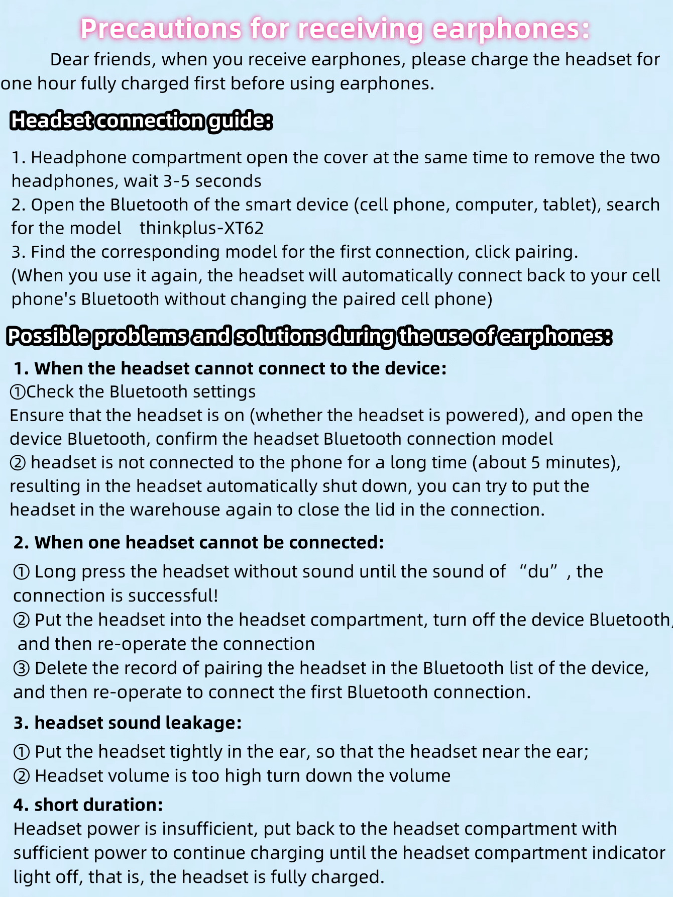 Lenovo XT62 Bluetooth Earphones, Half-In-Ear Style, High Definition Stereo Surround Sound Quality, Music