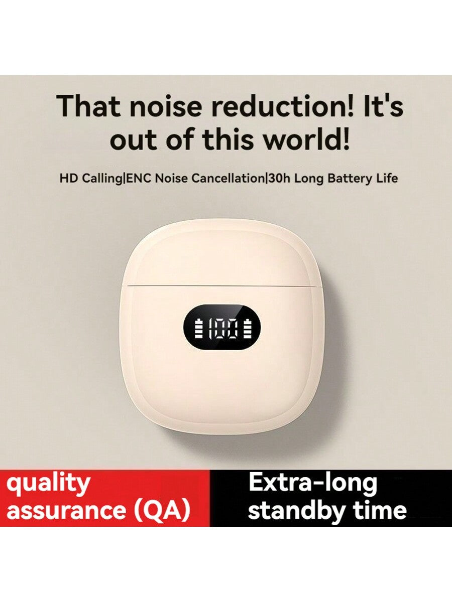 True Wireless Earbuds With LCD Display - Comfortable Semi-In-Ear Design, HiFi Sound Quality And 9D Surround, Suitable For Calling, Touch Control, Wireless Connection, Ideal Compatible With Apple/Android/ Devices