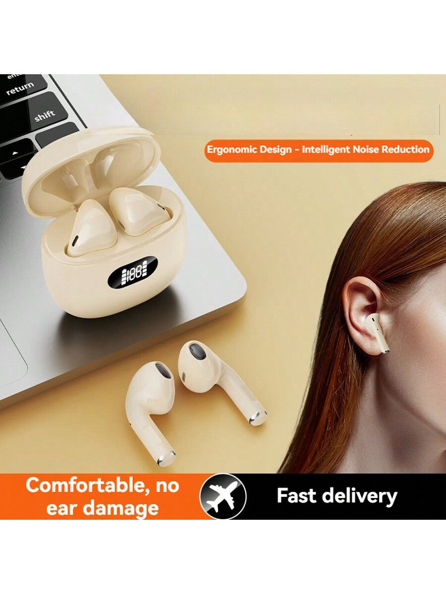True Wireless Earbuds With LCD Display - Comfortable Semi-In-Ear Design, HiFi Sound Quality And 9D Surround, Suitable For Calling, Touch Control, Wireless Connection, Ideal Compatible With Apple/Android/ Devices