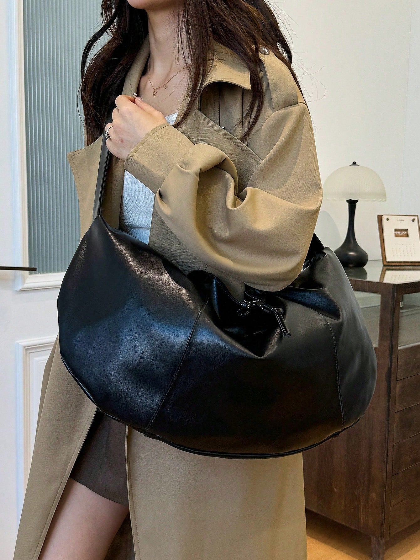 Multifunctional Large Capacity Men's College Bag, Fashionable Solid Color Shoulder/Crossbody Bookbag For Carrying Books