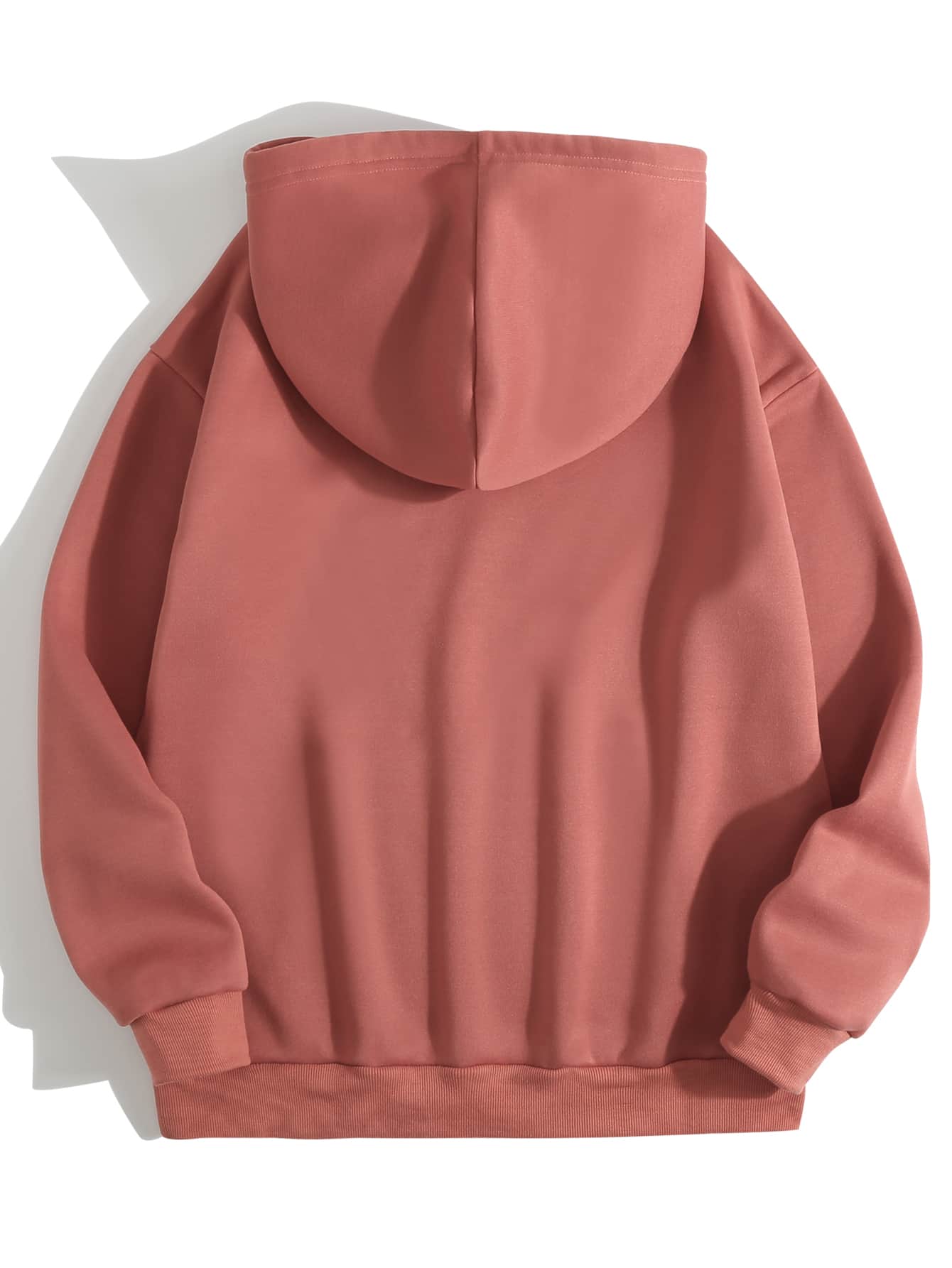 INAWLY Heart Print Thermal Lined Drawstring Hoodie,Long Sleeve Tops