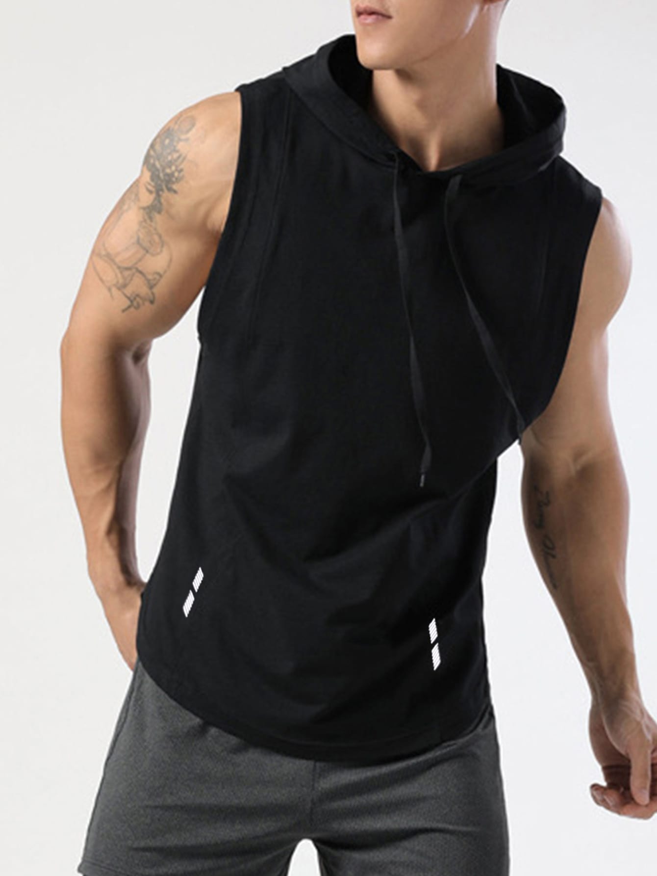 Manfinity Sport PWRUP Manfinity Sport PWRUP Boyfriend Style Men Drawstring Hooded Sports Tank Top Workout Tops Tank Top Packback To School Basketball Boyfriend Style Men Joggers Boyfriend Style Men Hoodies