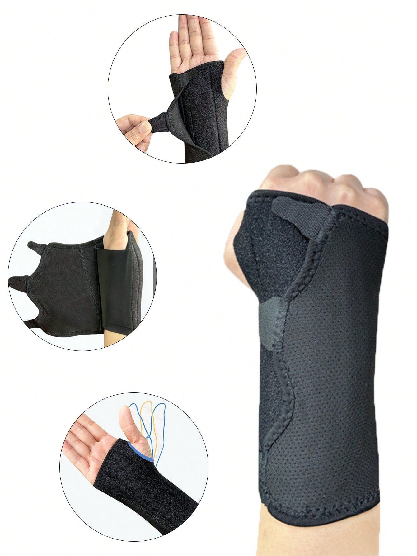 Adjustable Breathable Wrist Brace With Steel Plate, Suitable For Left Or Right Hand