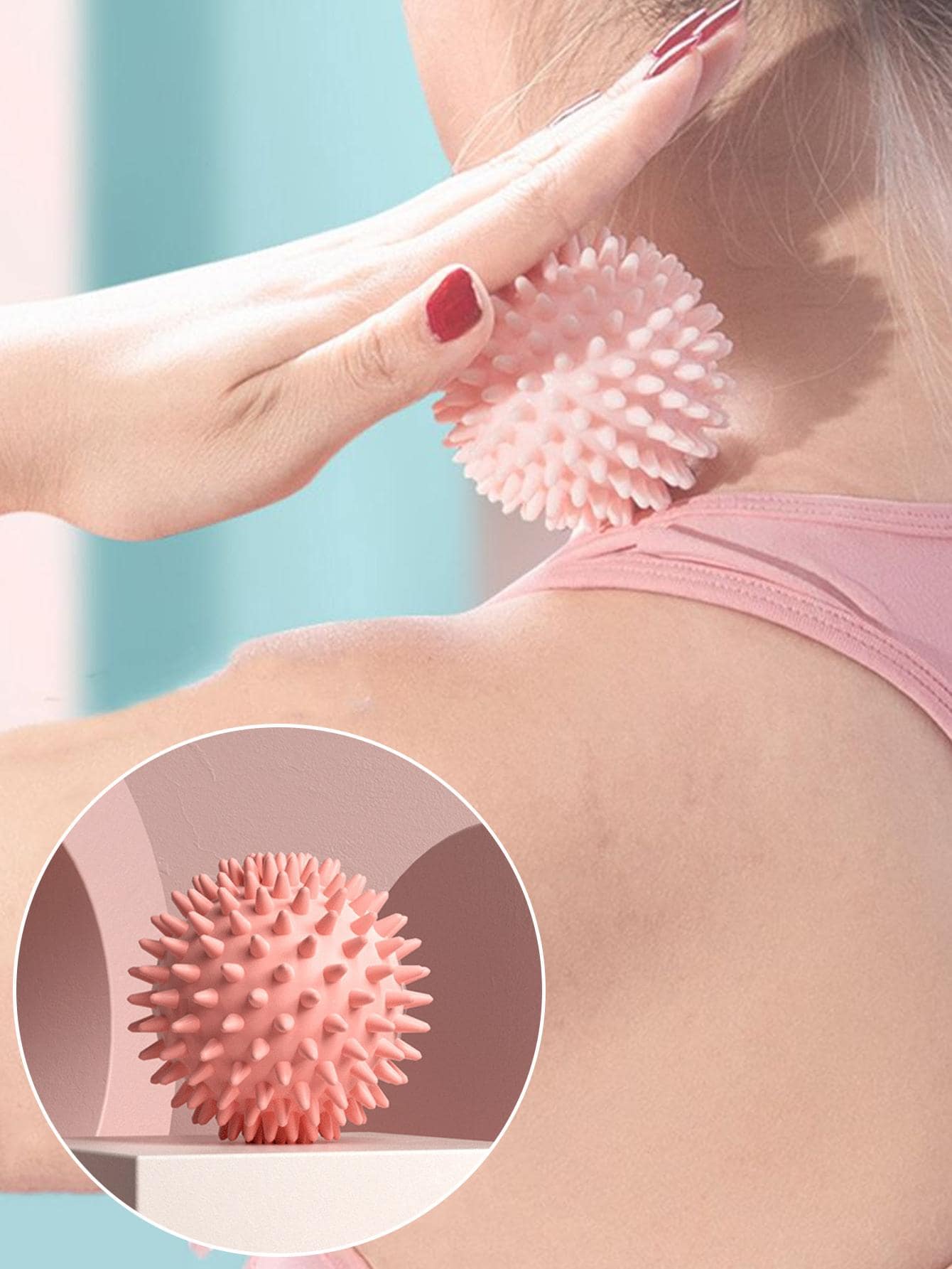 1pc Pink Yoga Massage Ball