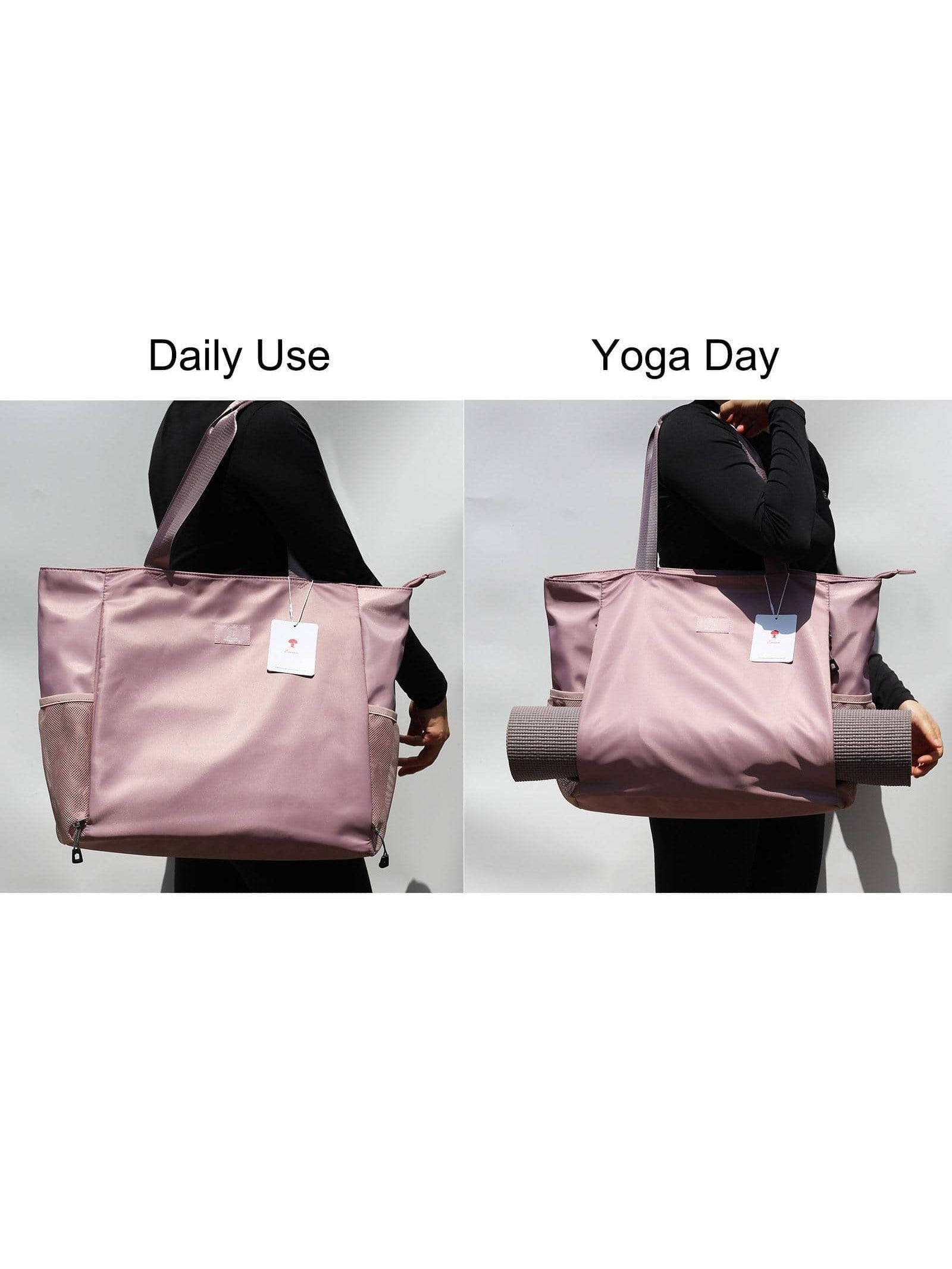 ESVAN Yoga Mat Bag Yoga Tote Carrier Shoulder Bag Carryall Tote for Office,Yoga,Pilates,Travel,Beach and Gym